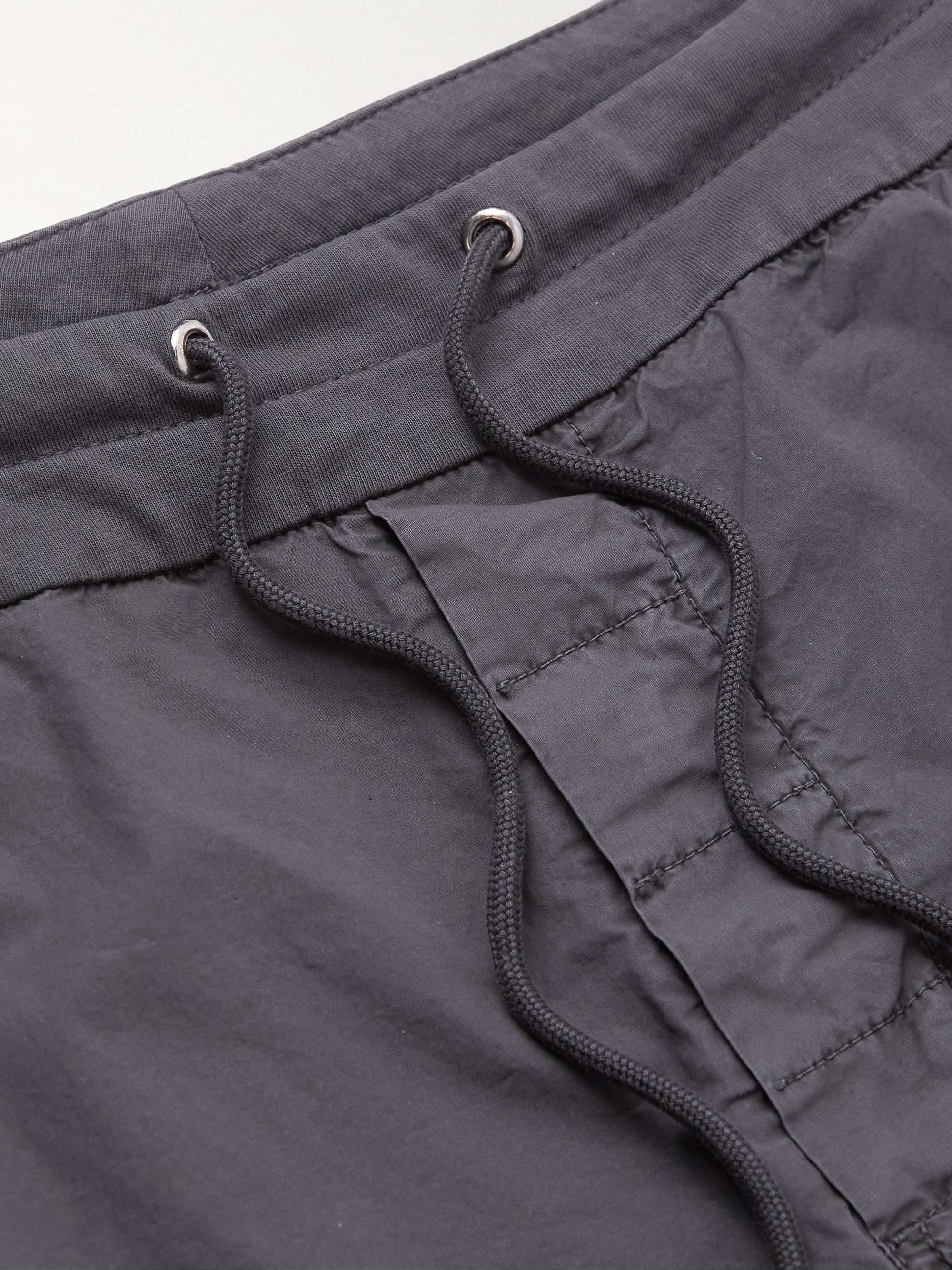 JAMES PERSE Garment-Dyed Cotton-Blend Poplin Cargo Shorts