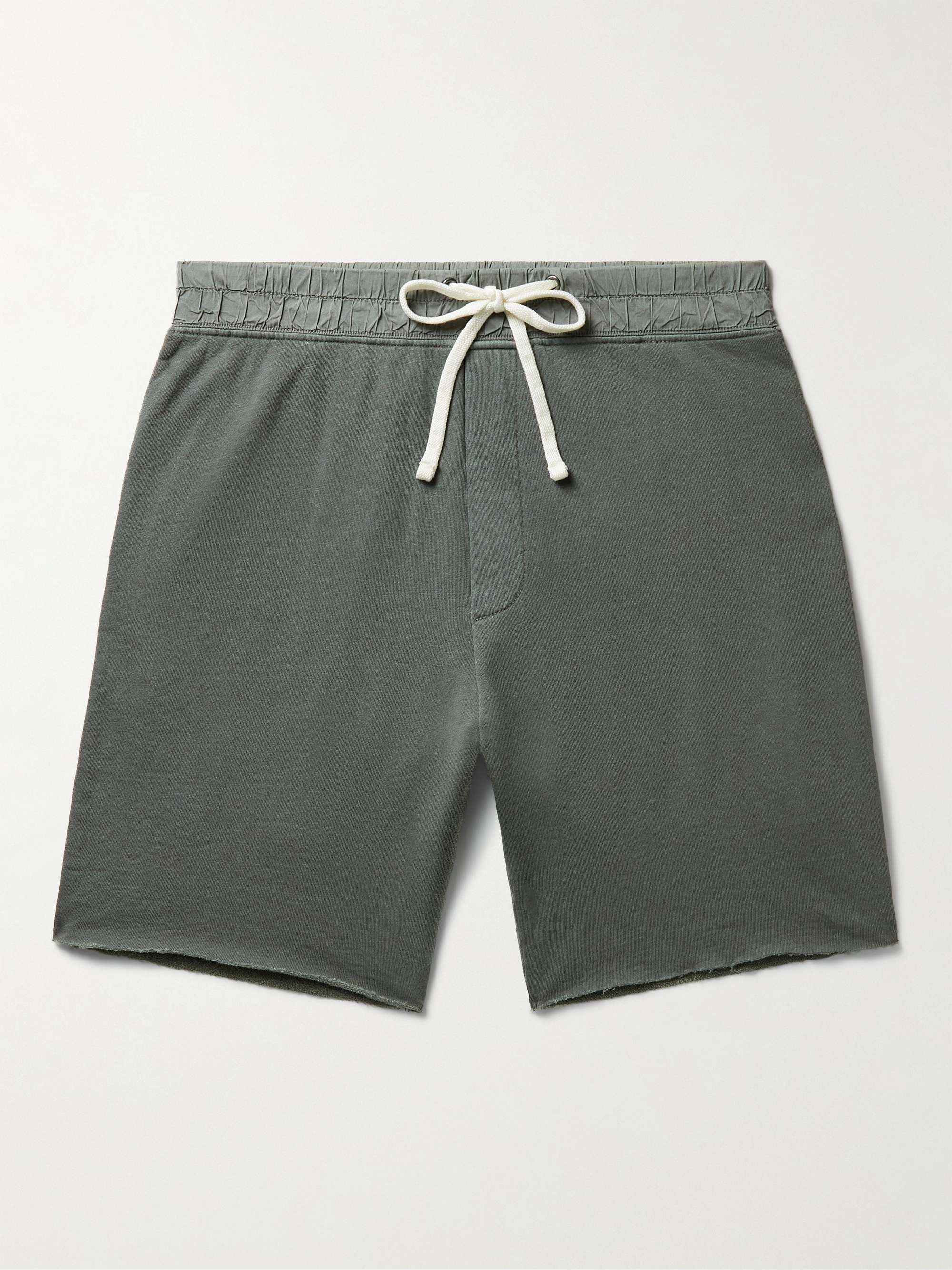 JAMES PERSE Straight-Leg Supima Cotton-Jersey Drawstring Shorts