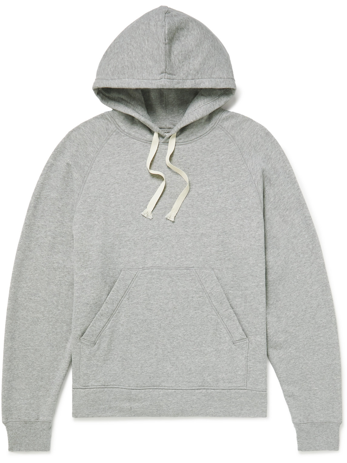Officine Générale Octave Fringed Cotton and Lyocell-Blend Jersey Hoodie