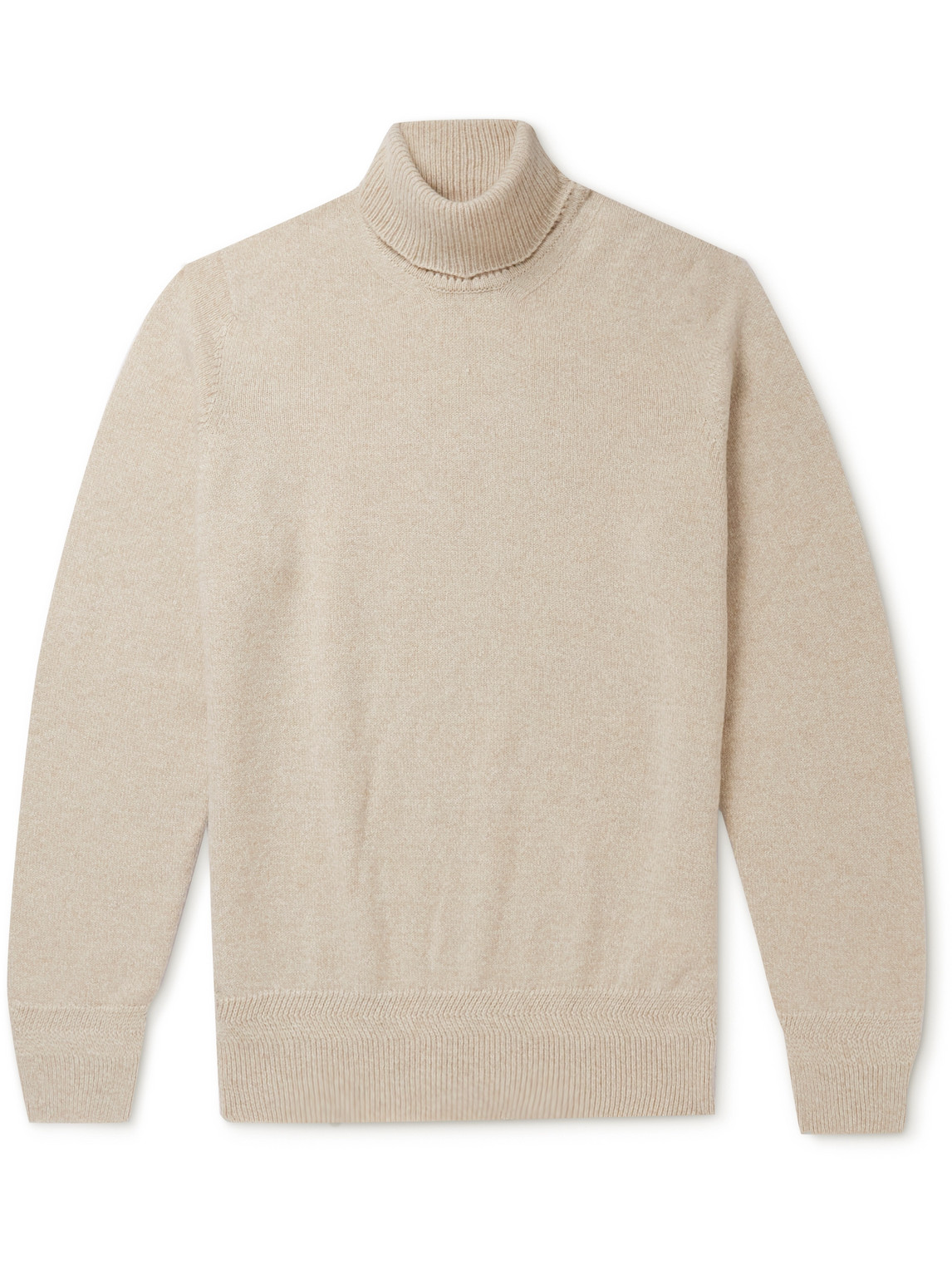 John Smedley Kolton Recycled Cashmere And Merino Wool-blend Rollneck Sweater In Neutrals