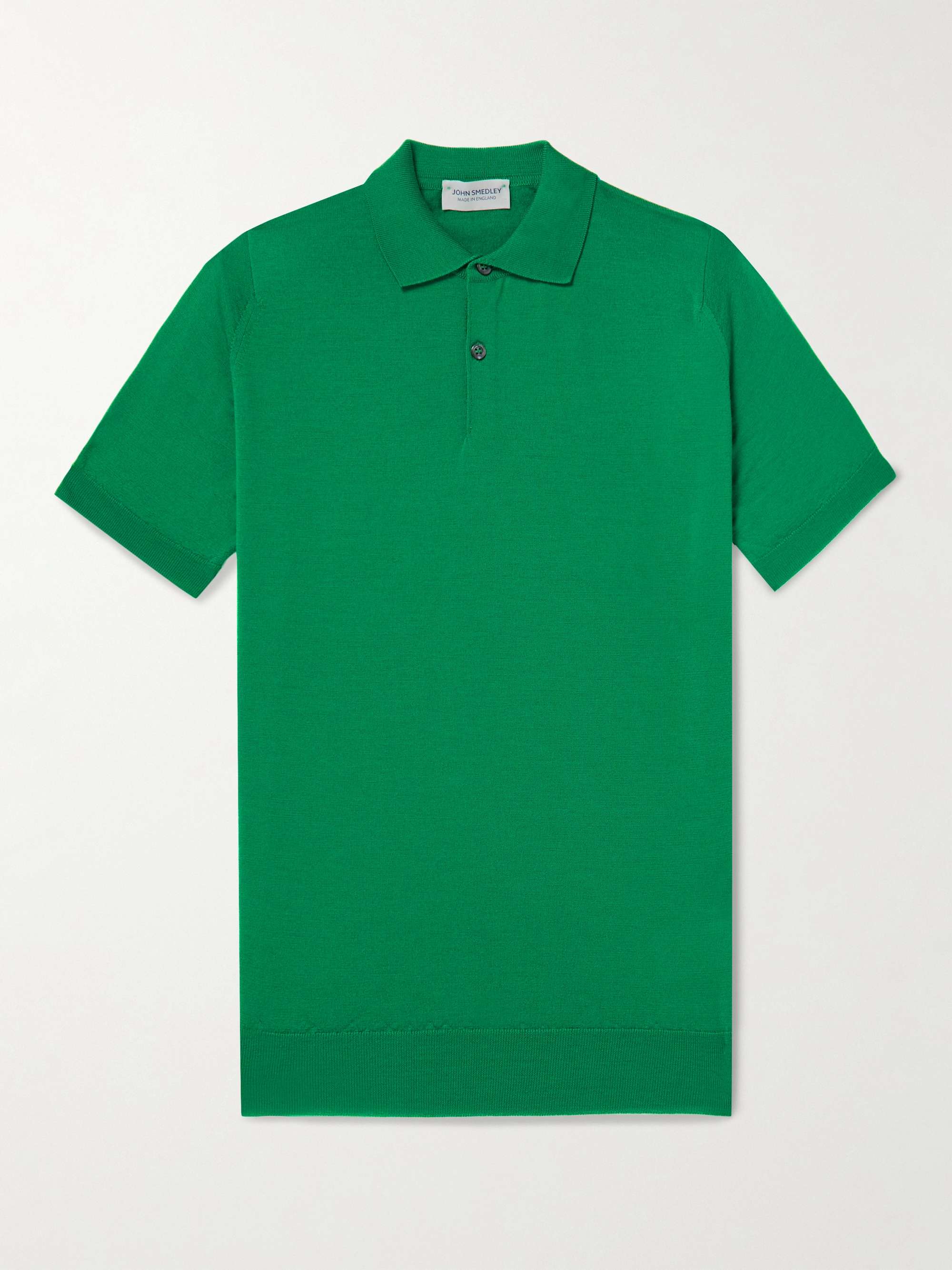 JOHN SMEDLEY Payton Slim-Fit Wool Polo Shirt