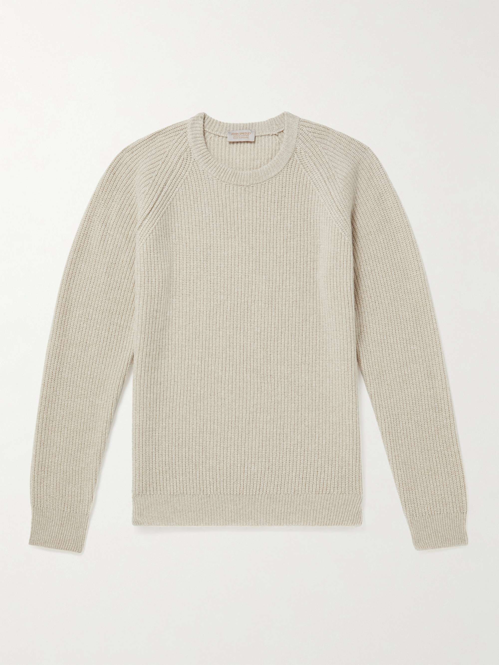 JOHN SMEDLEY Upson Ribbed Recycled Cashmere and Merino Wool-Blend Sweater