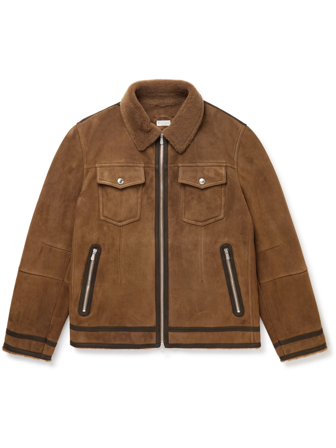 Shearling-Lined Suede Jacket