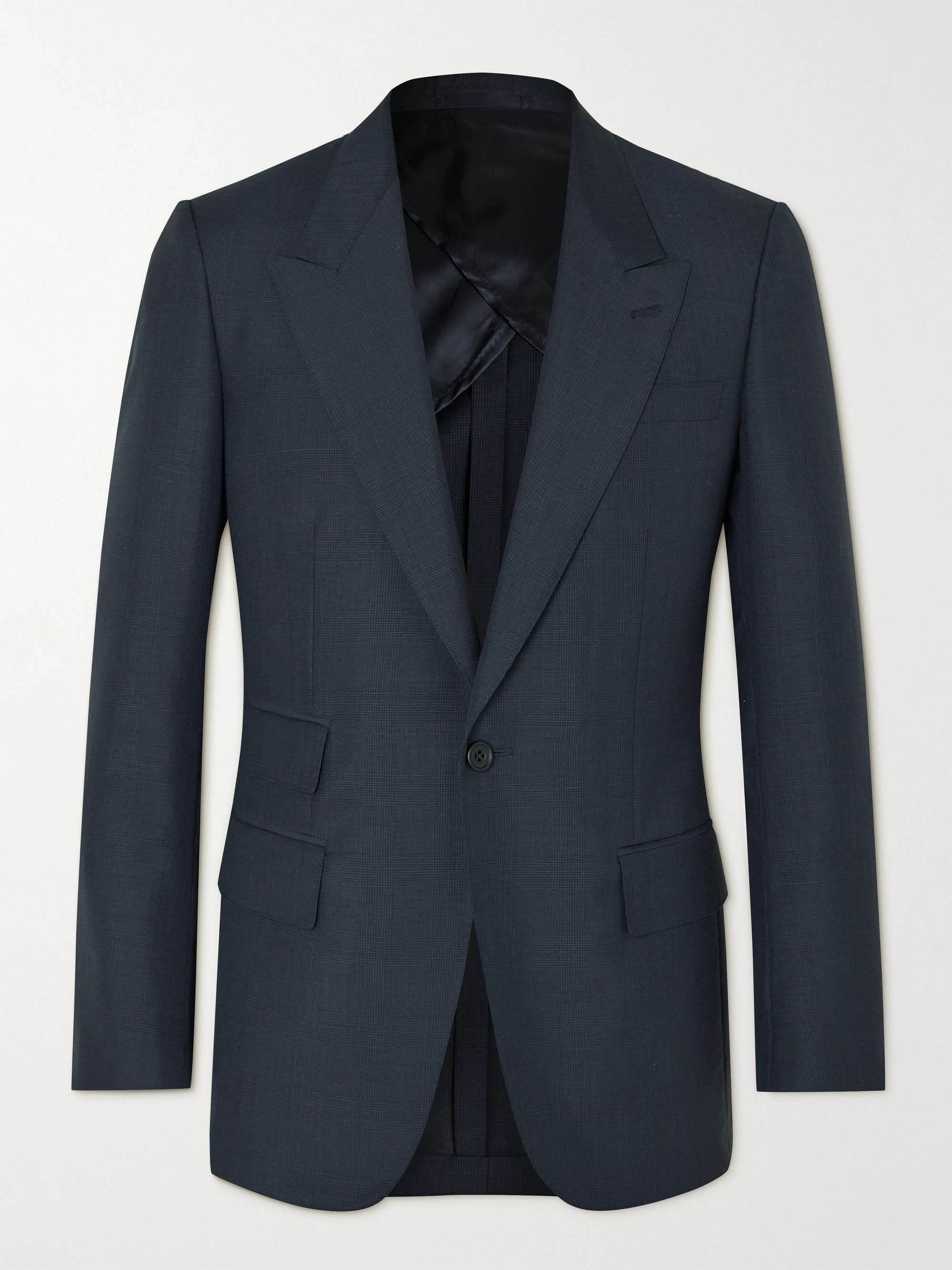 KINGSMAN Slim-Fit Checked Mohair and Wool-Blend Suit Jacket