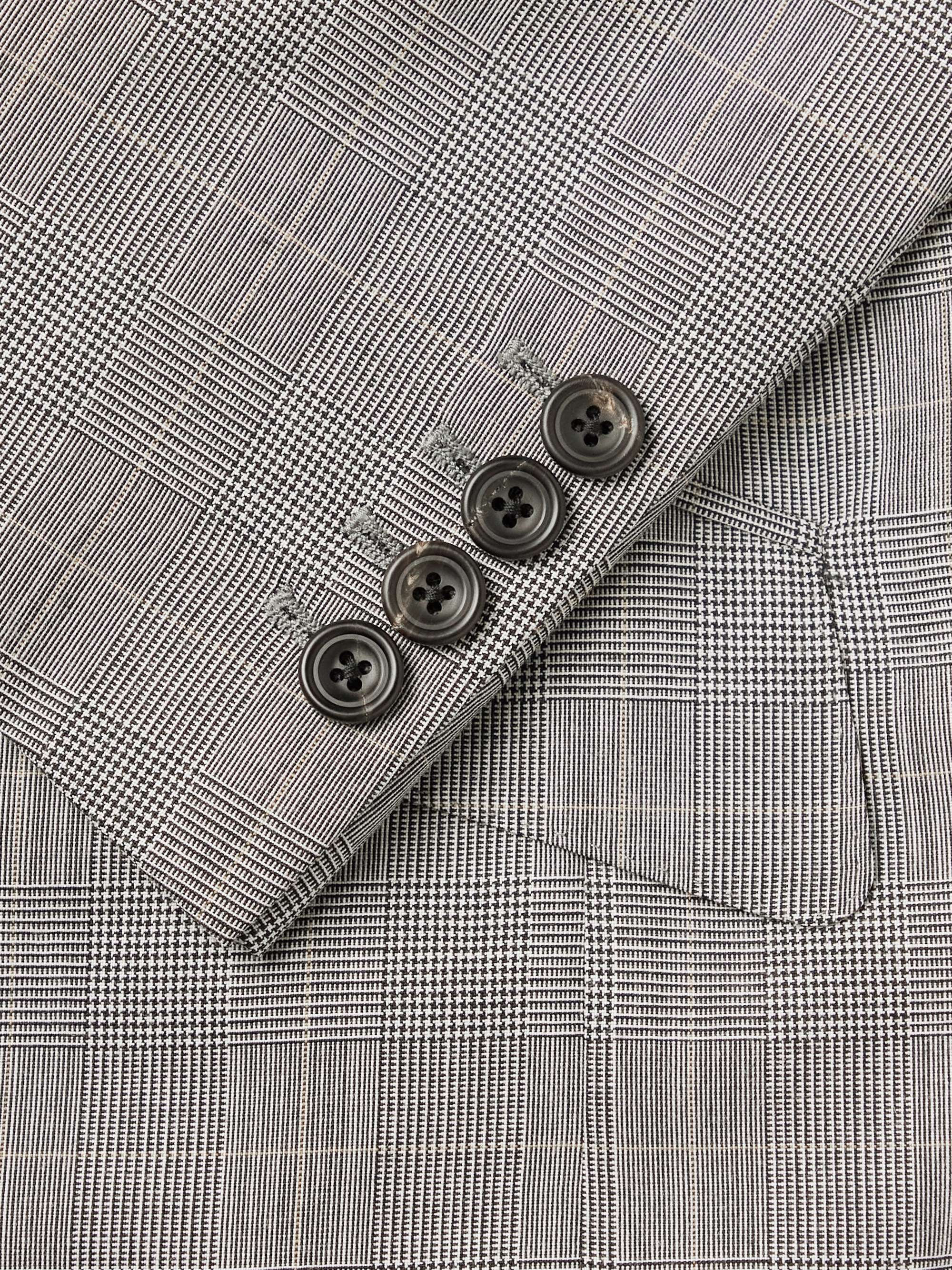 KINGSMAN Double-Breasted Prince of Wales Checked Wool Blazer