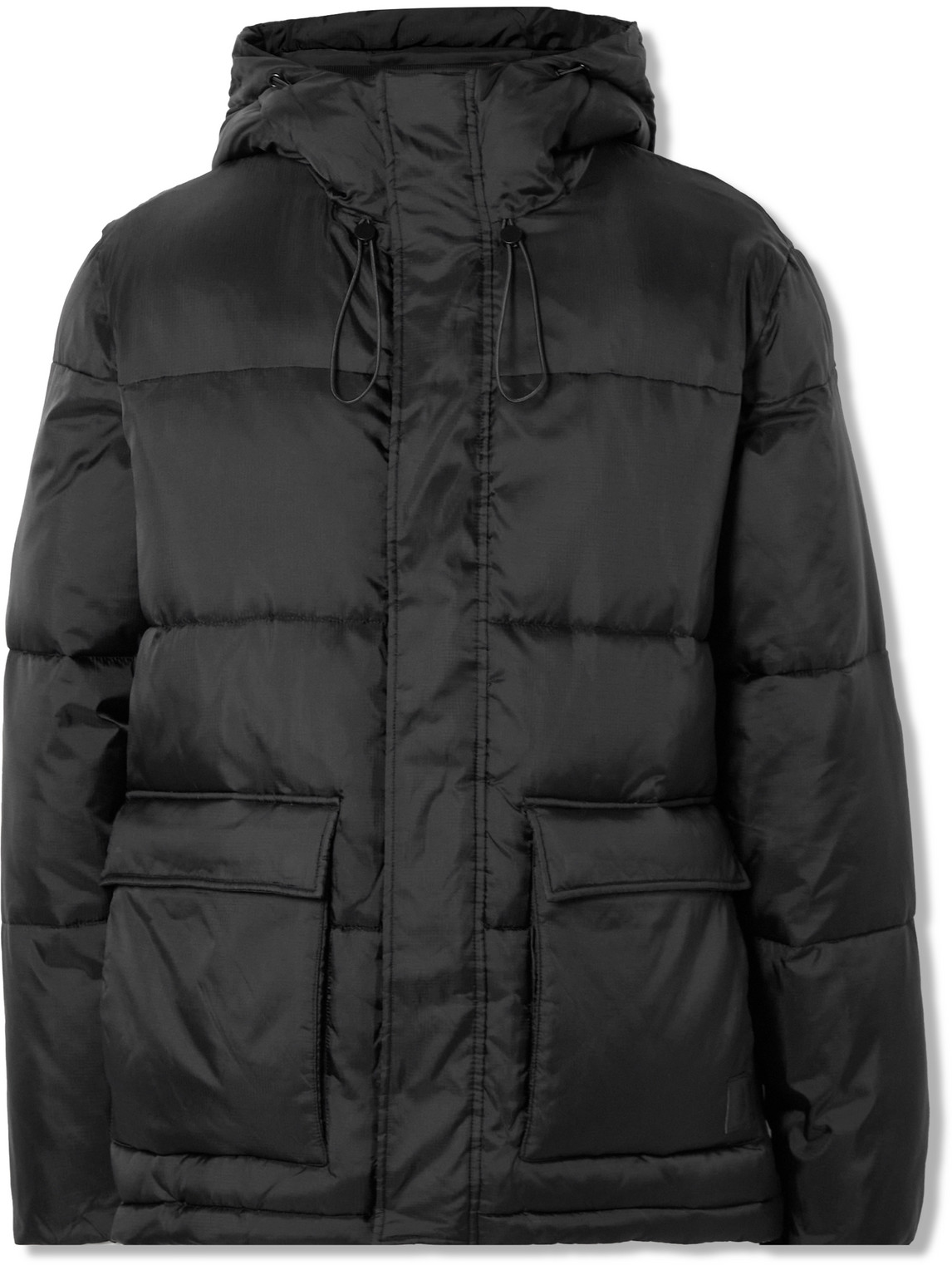 Edwin Nakkia Padded Quilted Ripstop Jacket In Black