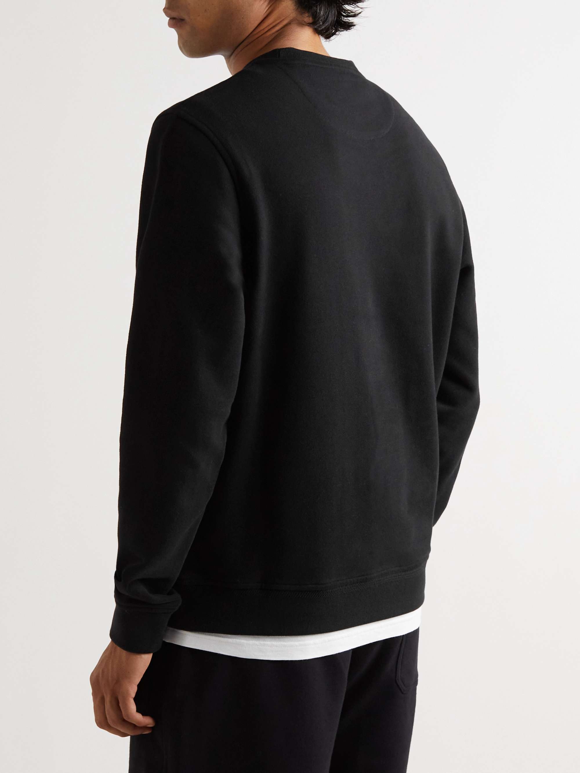 BELSTAFF Logo-Appliquéd Garment-Dyed Cotton-Jersey Sweatshirt