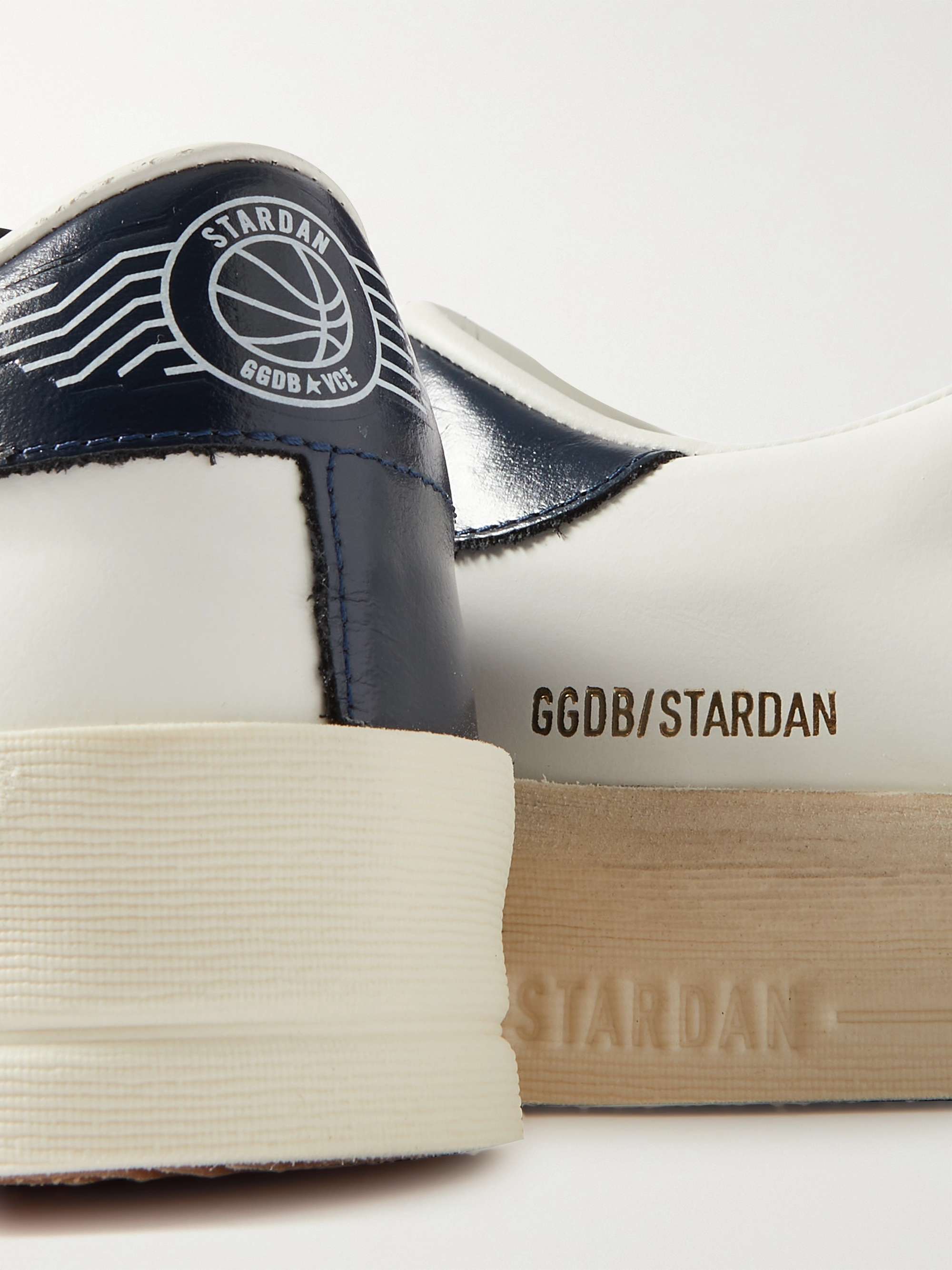 GOLDEN GOOSE Stardan Suede-Trimmed Leather Sneakers