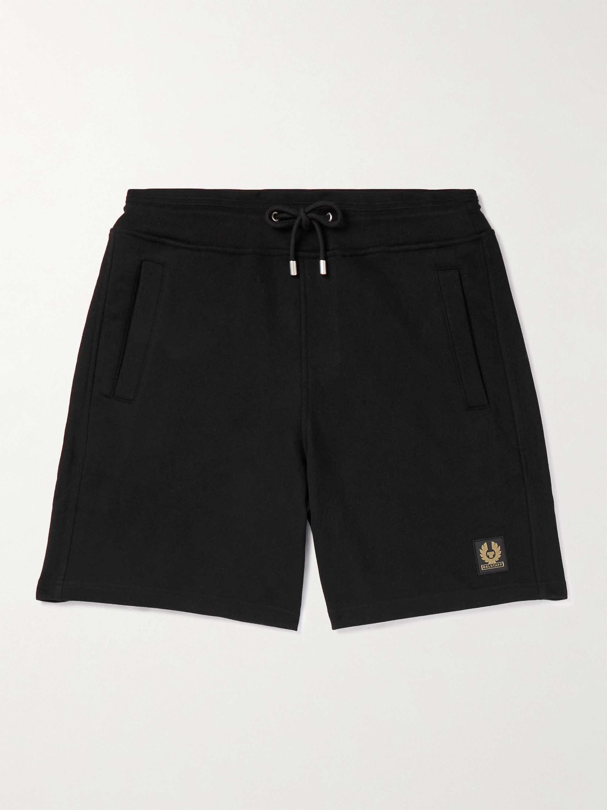 BELSTAFF Straight-Leg Logo-Appliquéd Cotton-Jersey Shorts
