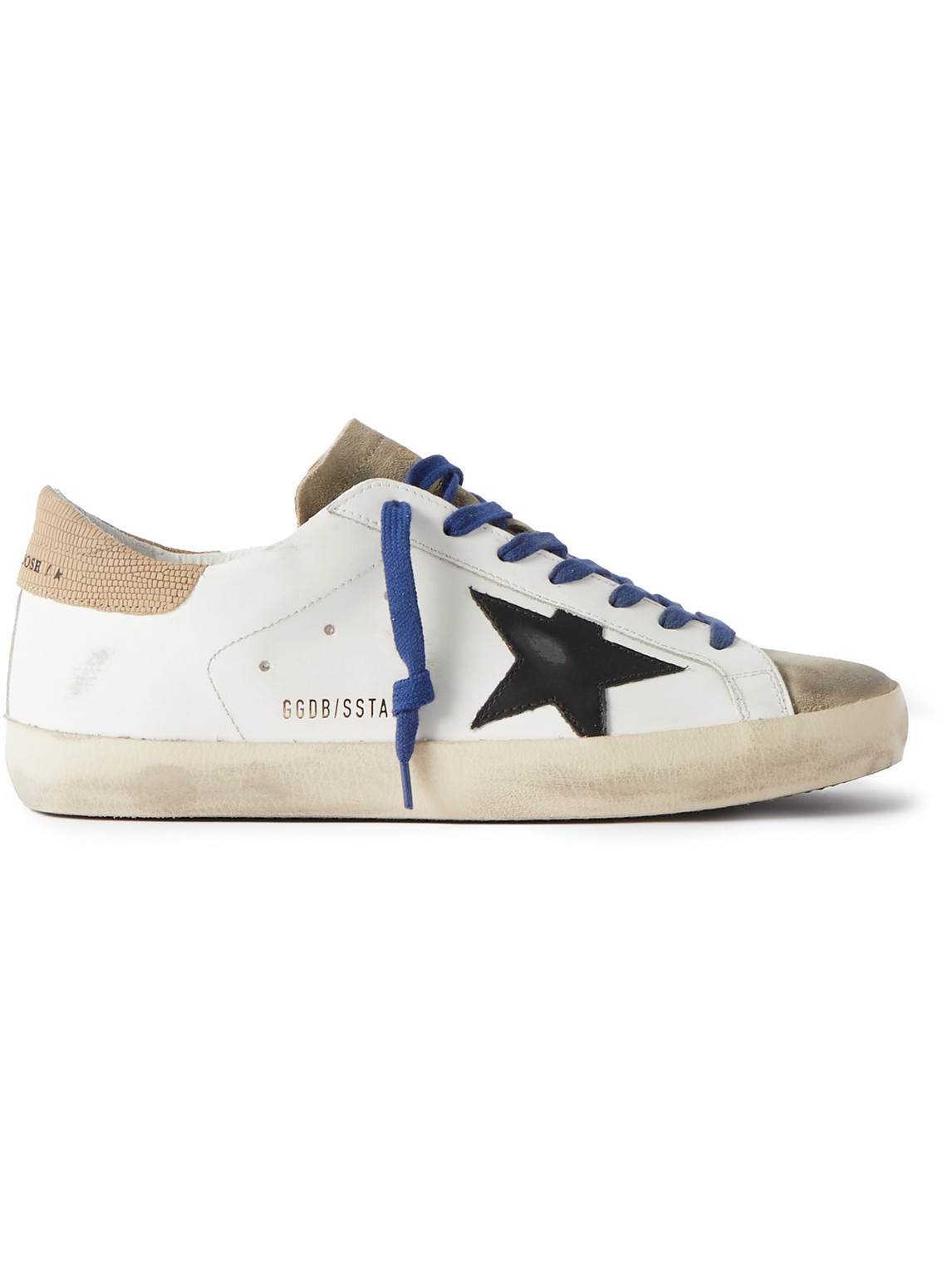 Superstar Distressed Leather Upper Suede Sneakers