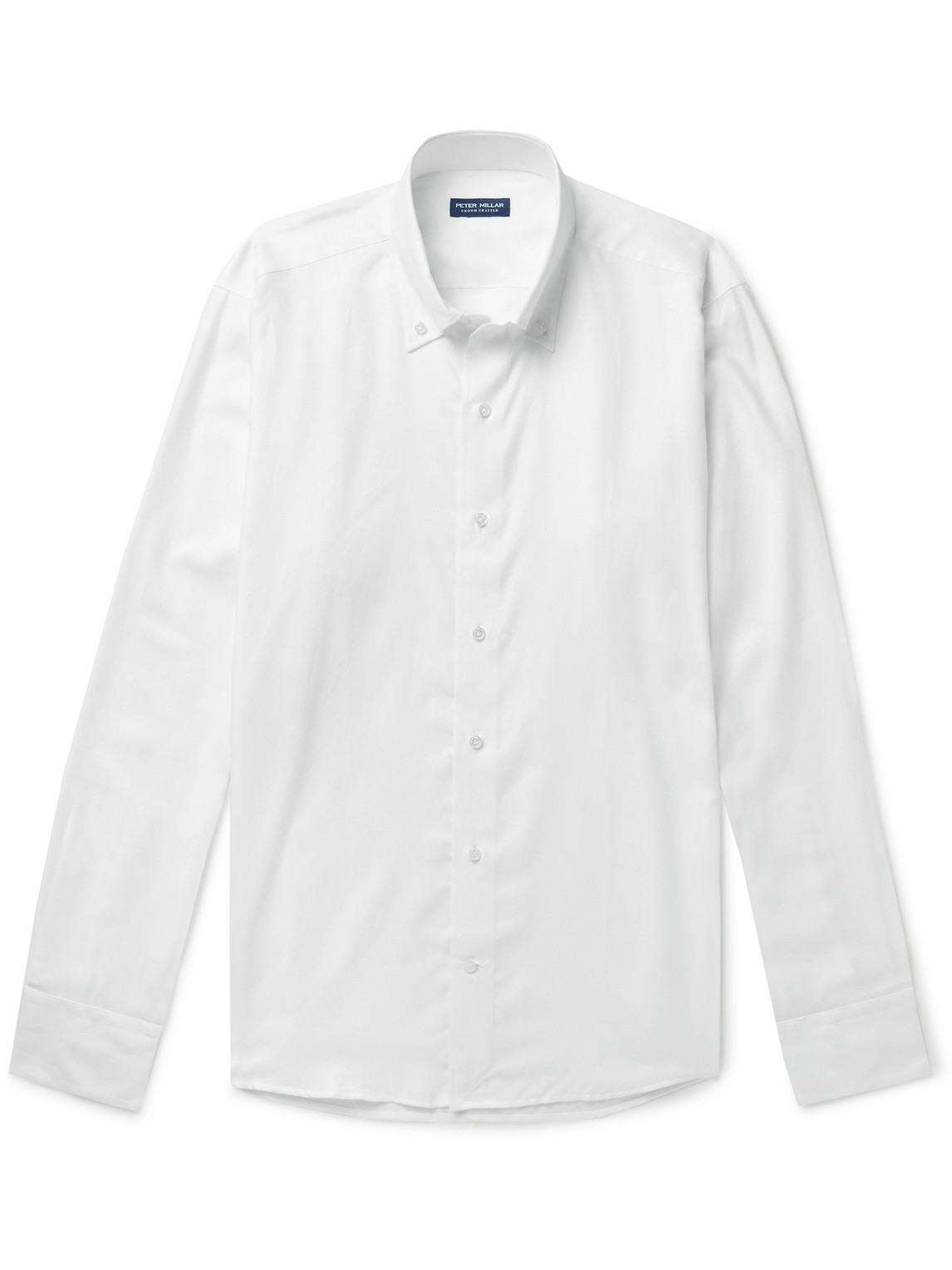 Peter Millar Journeyman Button-down Collar Cotton-twill Shirt In White