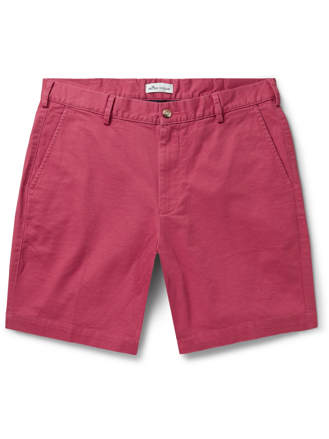 Peter Millar Pilot Slim-fit Stretch-pima Cotton-twill Shorts In Red