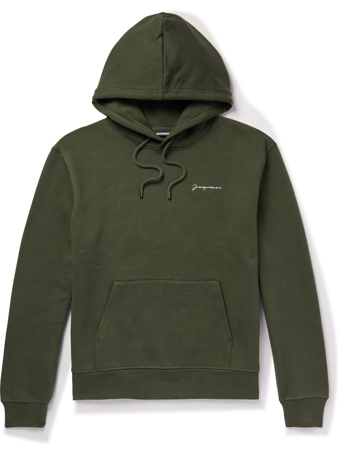 Jacquemus Logo-Embroidered Organic Cotton-Jersey Hoodie