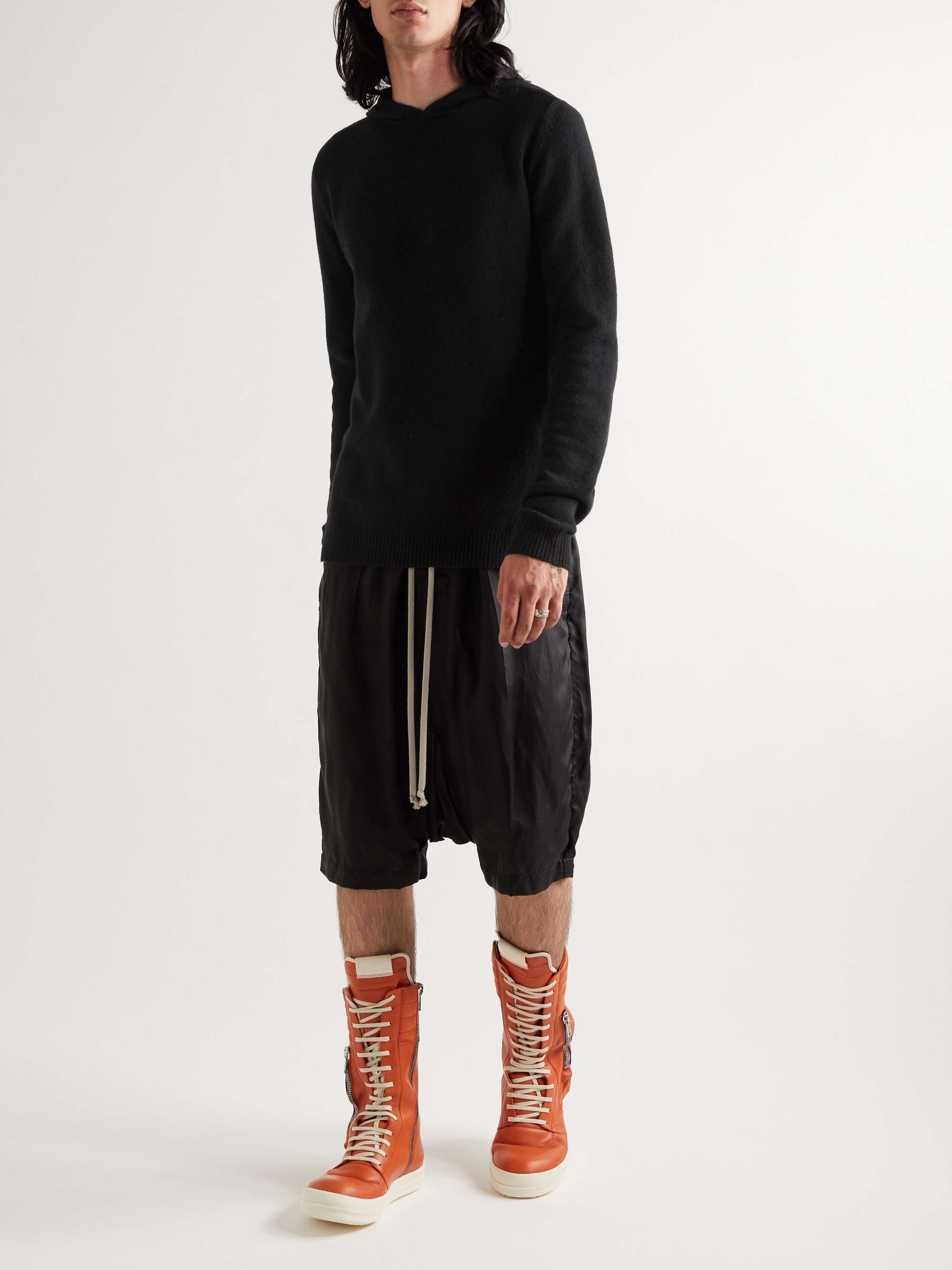 RICK OWENS Cashmere and Wool-Blend Hoodie