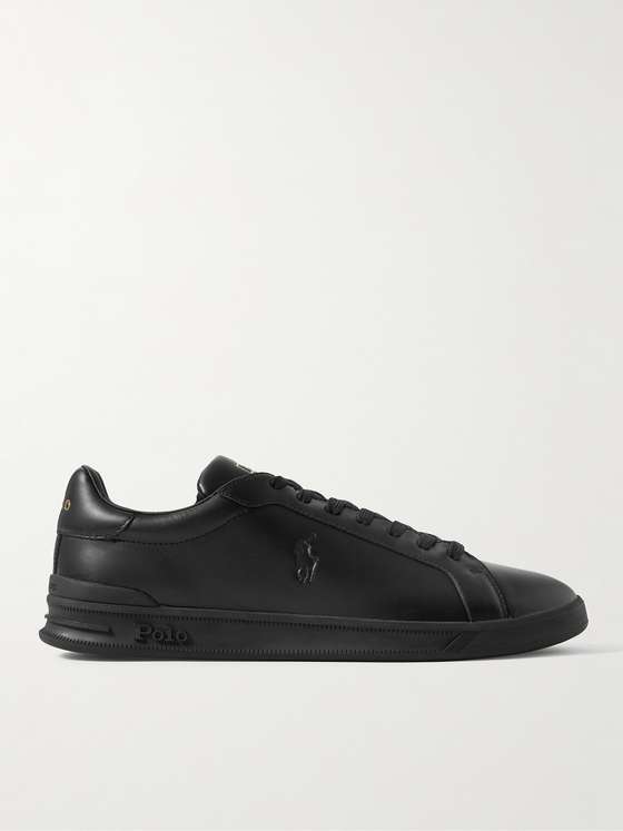 mrporter.com | Heritage Court Logo-Debossed Leather Sneakers