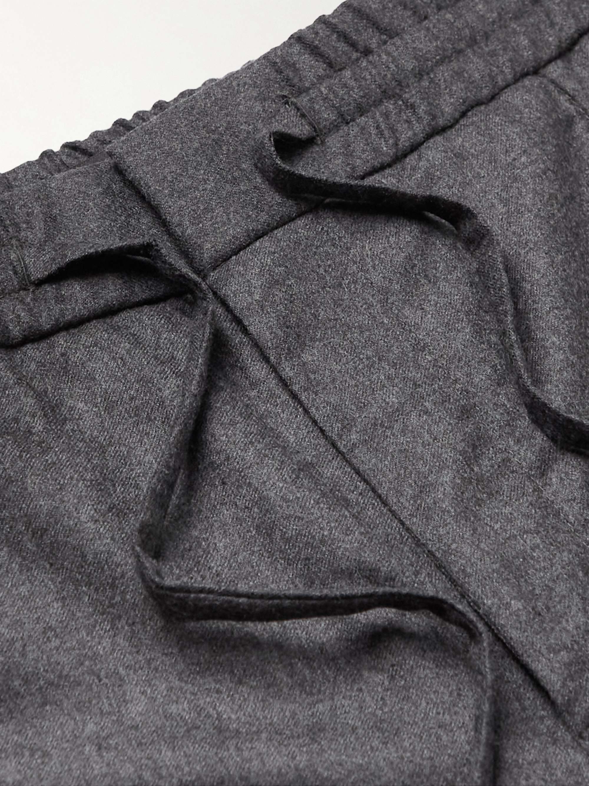 BRIONI Sidney Straight-Leg Wool and Cashmere-Blend Drawstring Trousers
