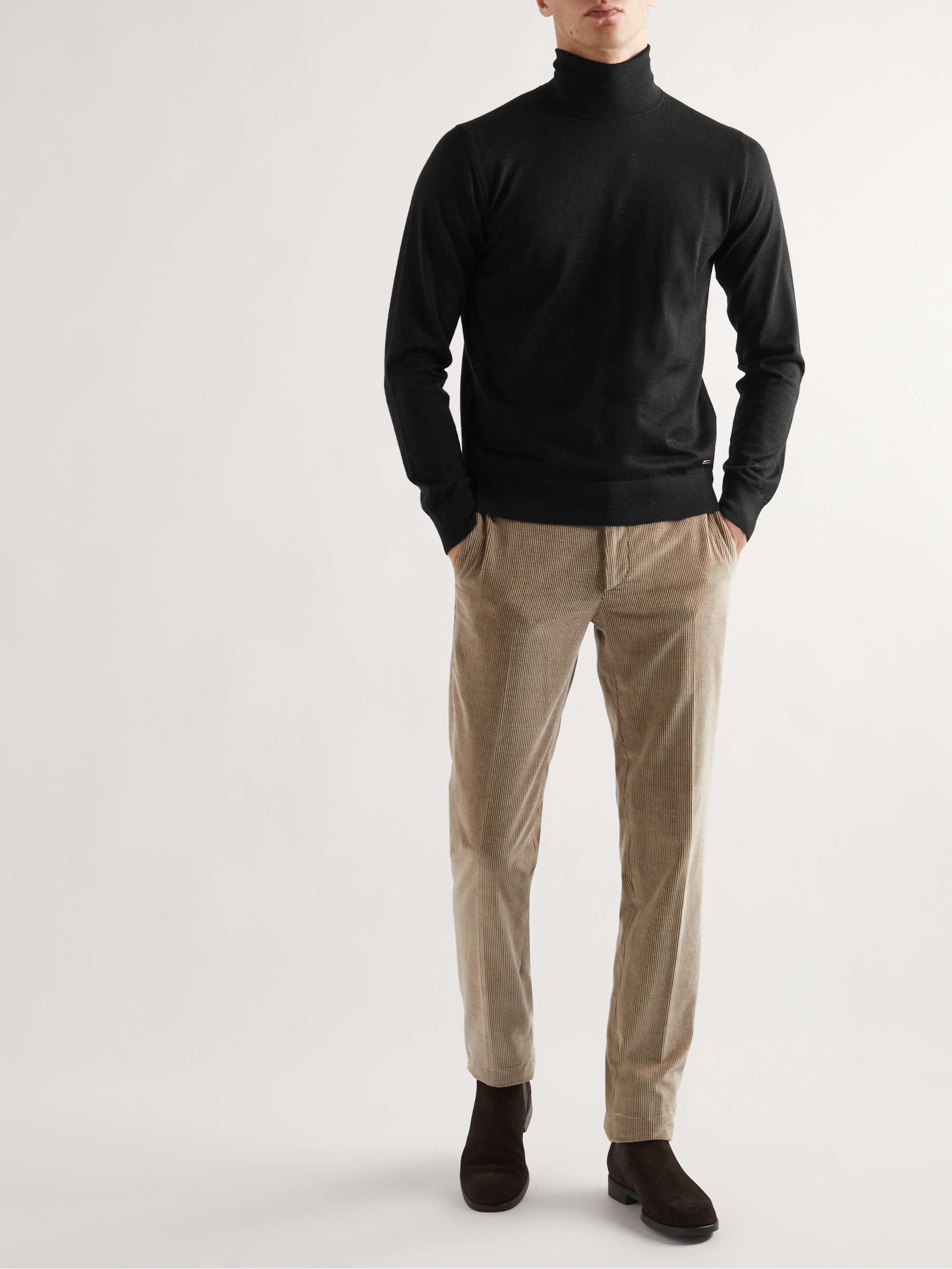 BRIONI Cashmere and Silk-Blend Rollneck Sweater