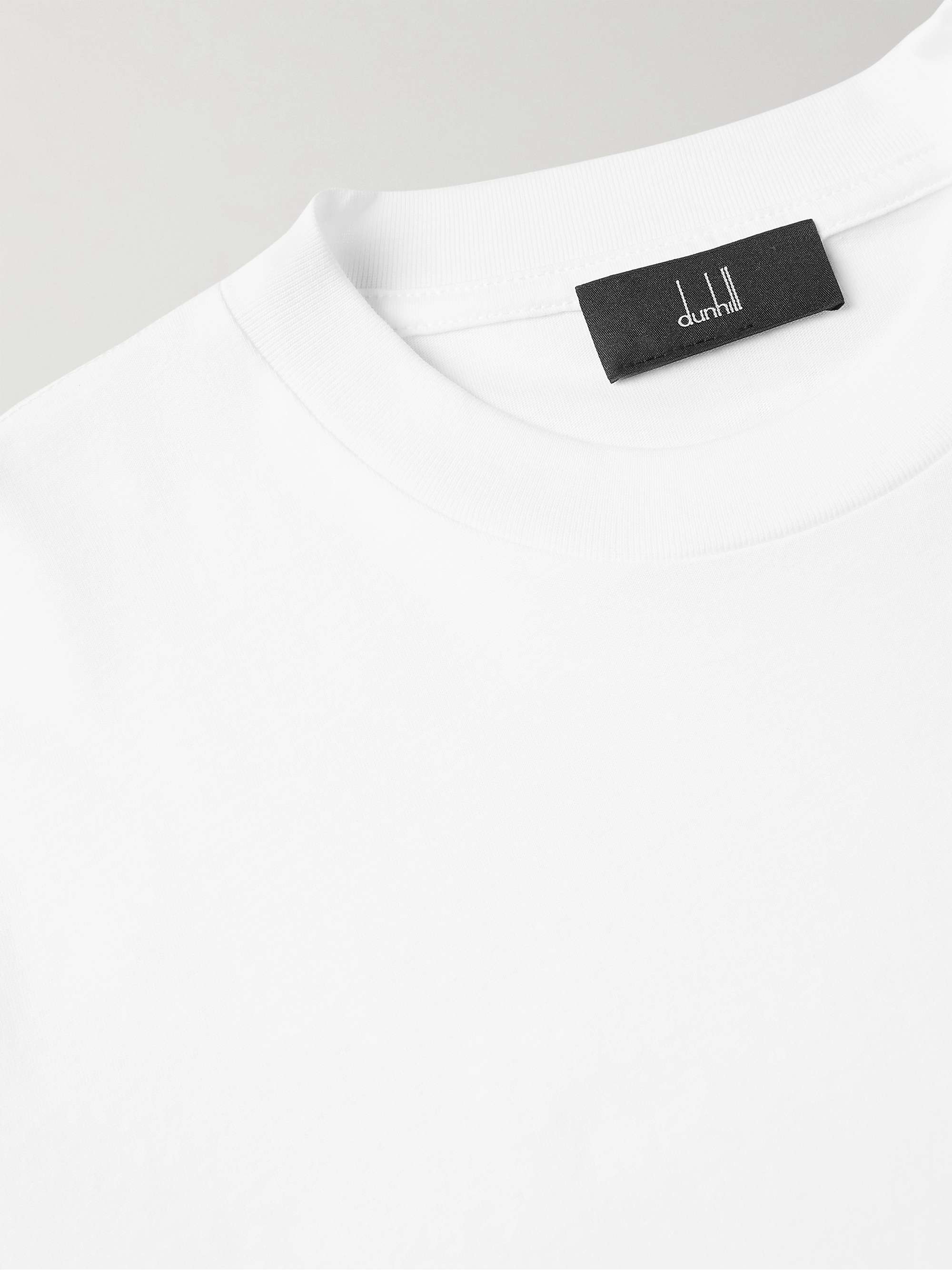 DUNHILL Slim-Fit Logo-Embroidered Cotton-Jersey T-Shirt