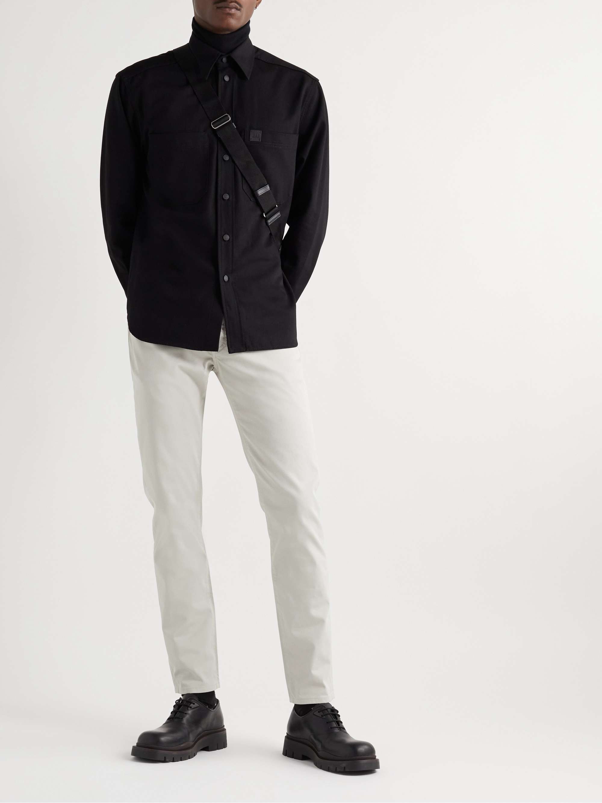 DUNHILL Straight-Leg Cotton-Blend Twill Trousers