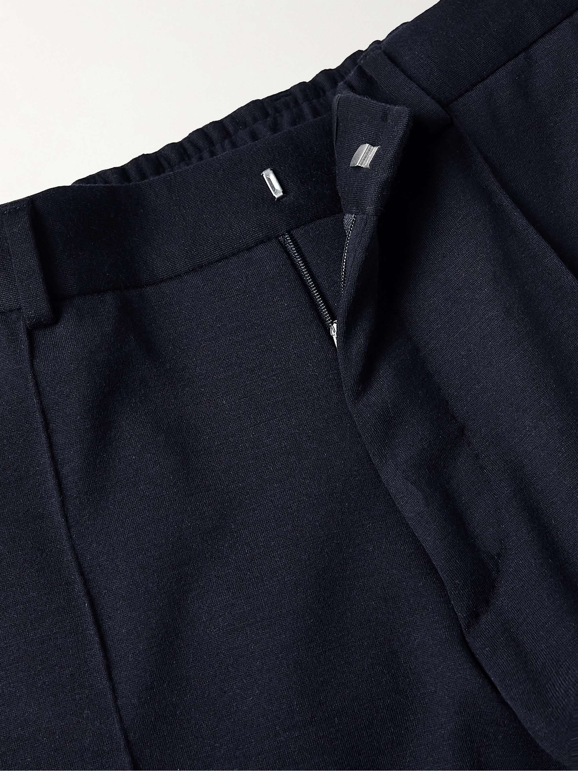 DUNHILL Straight-Leg Wool-Blend Jersey Suit Trousers