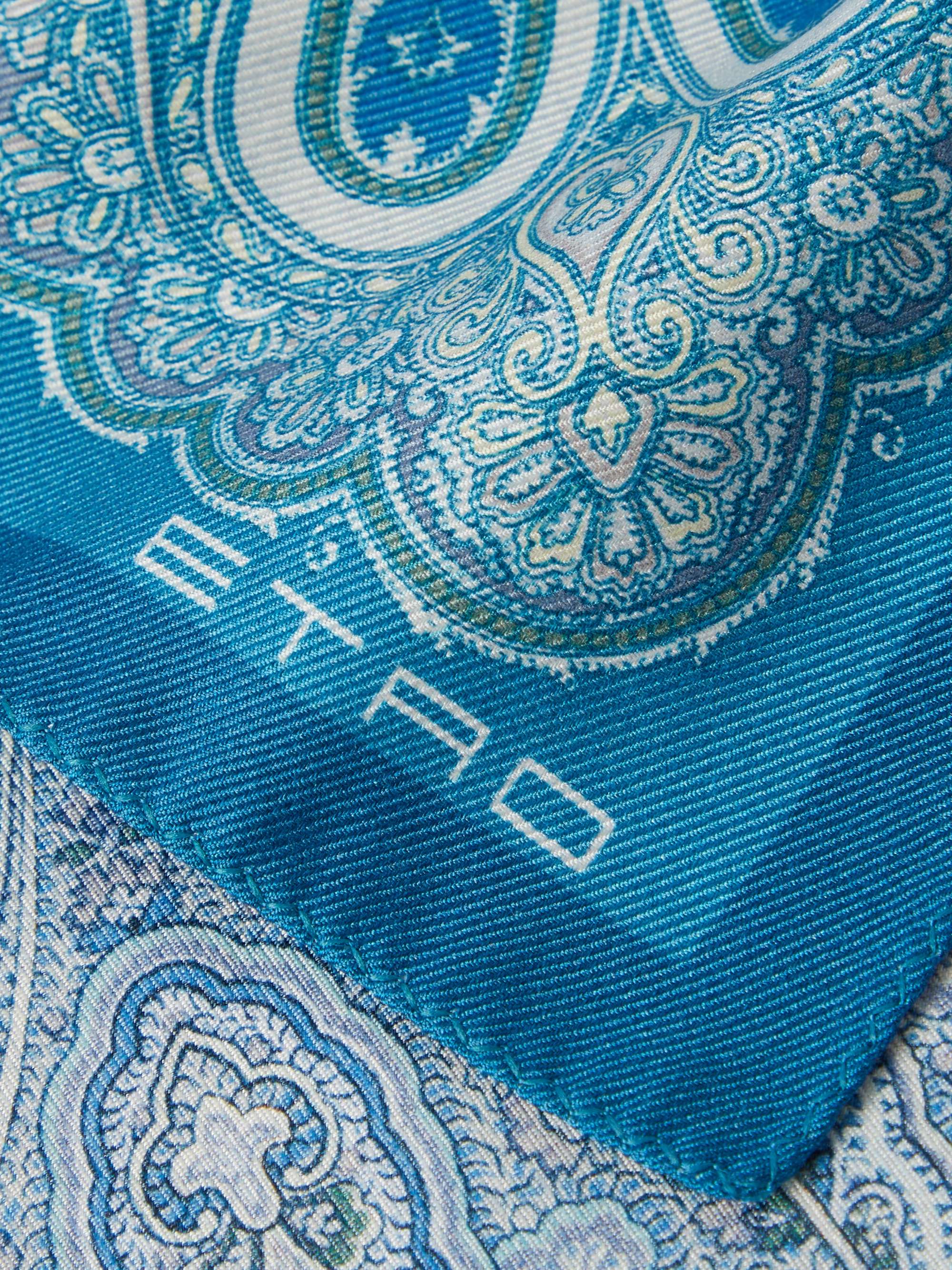 ETRO Printed Silk-Twill Pocket Square