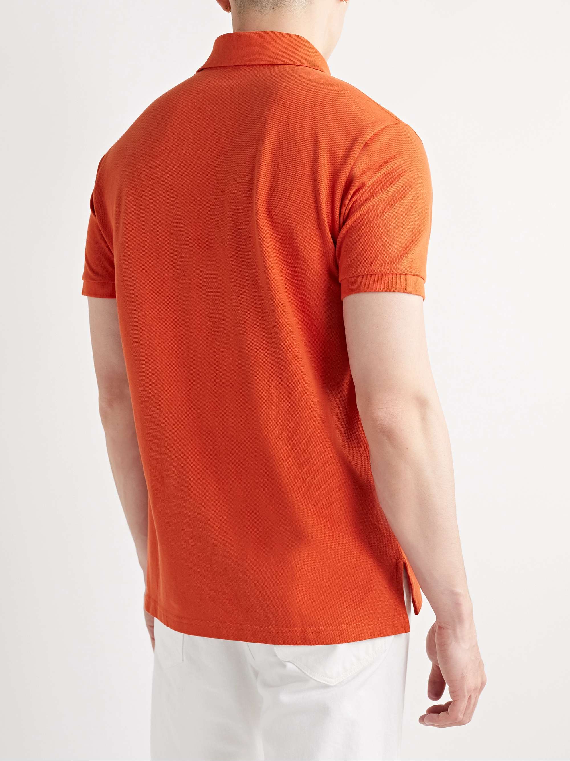ETRO Logo-Embroidered Cotton-Piqué Polo Shirt
