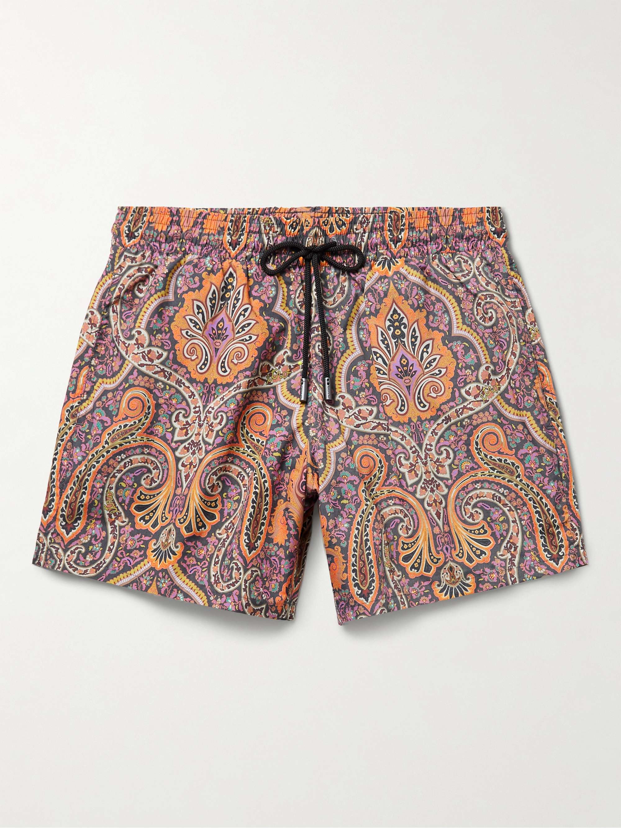 ETRO Slim-Fit Mid-Length Paisley-Print Swim Shorts