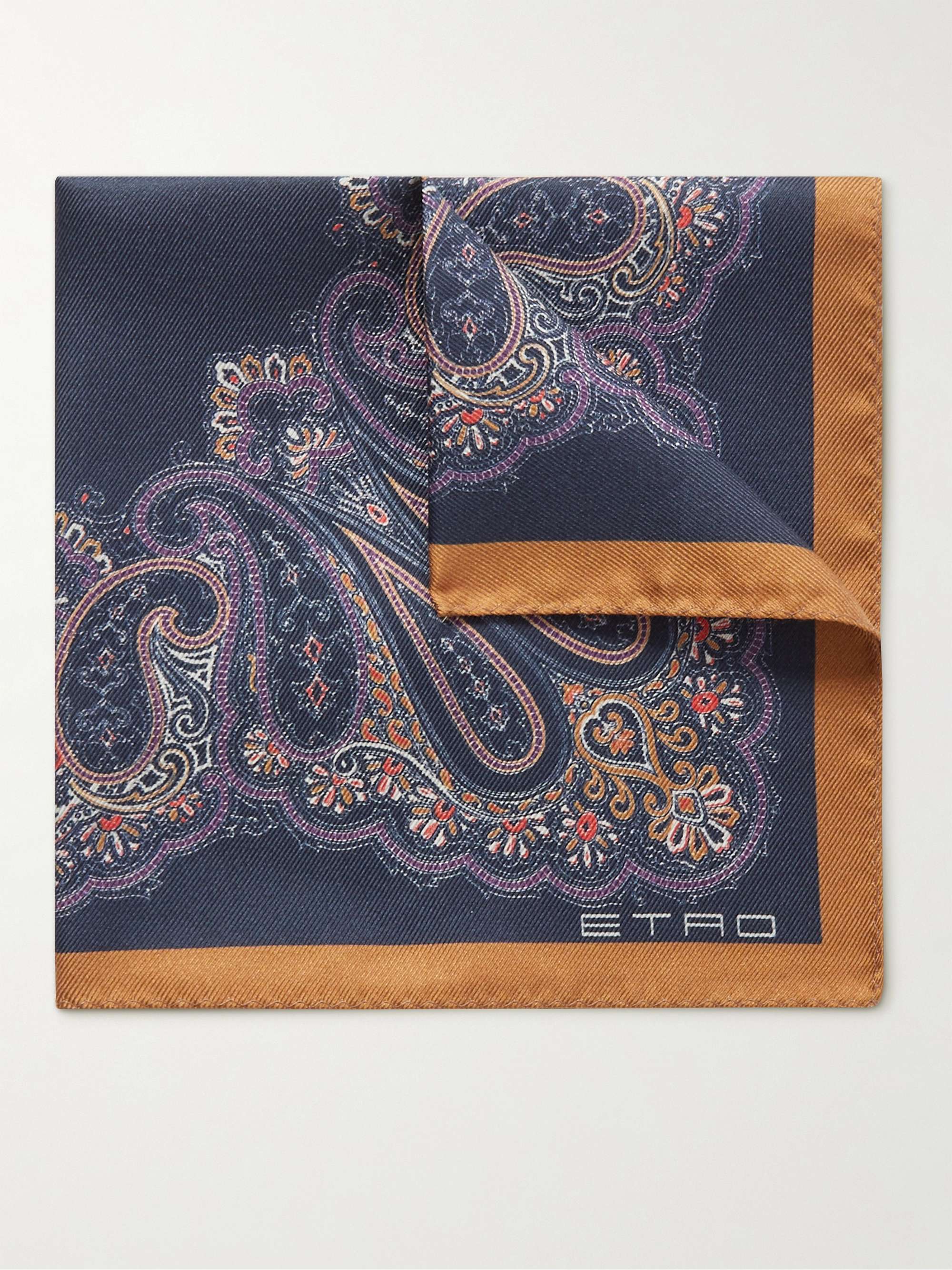 ETRO Printed Silk-Twill Pocket Square