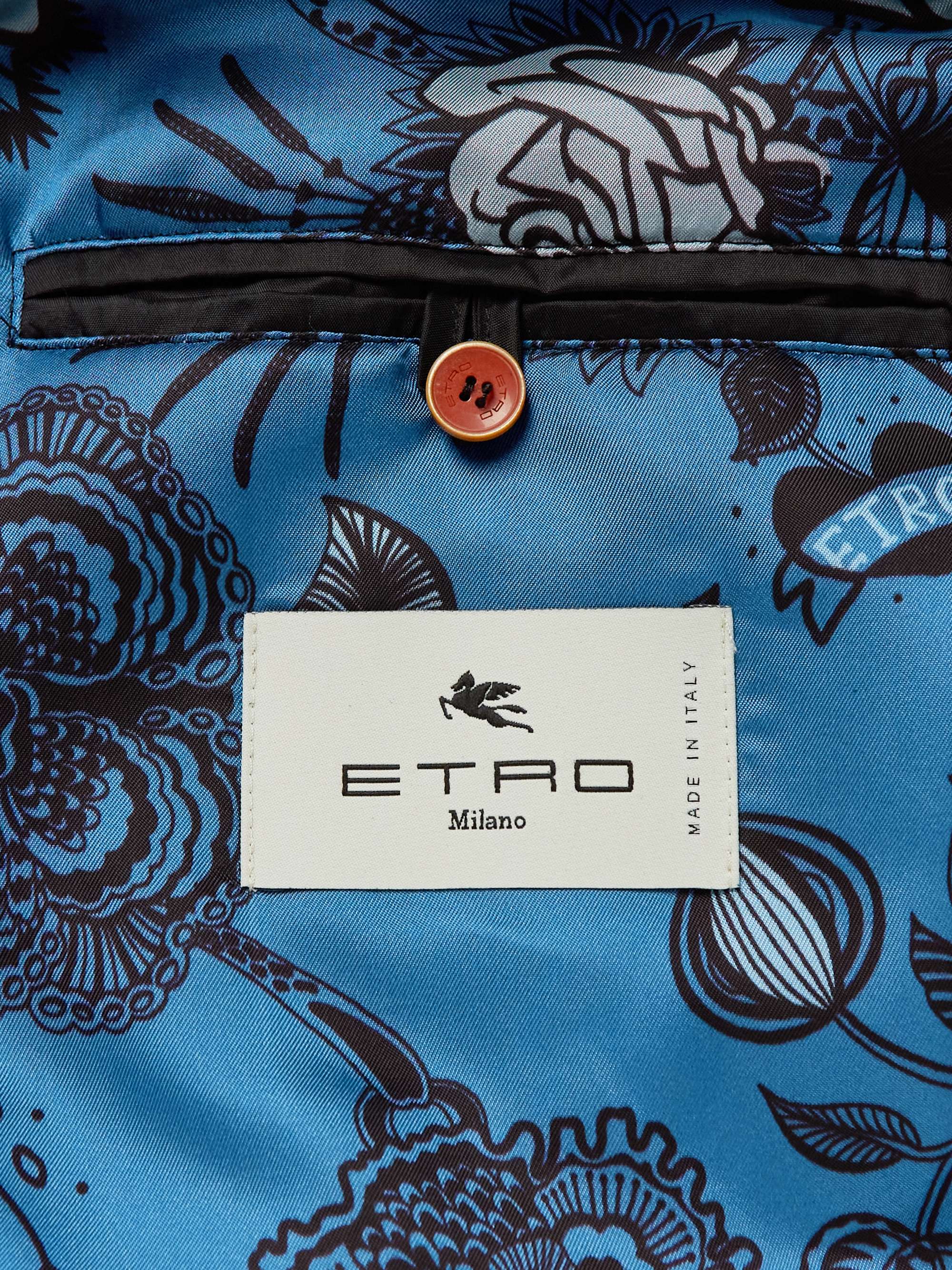 ETRO Printed Suede Bomber Jacket