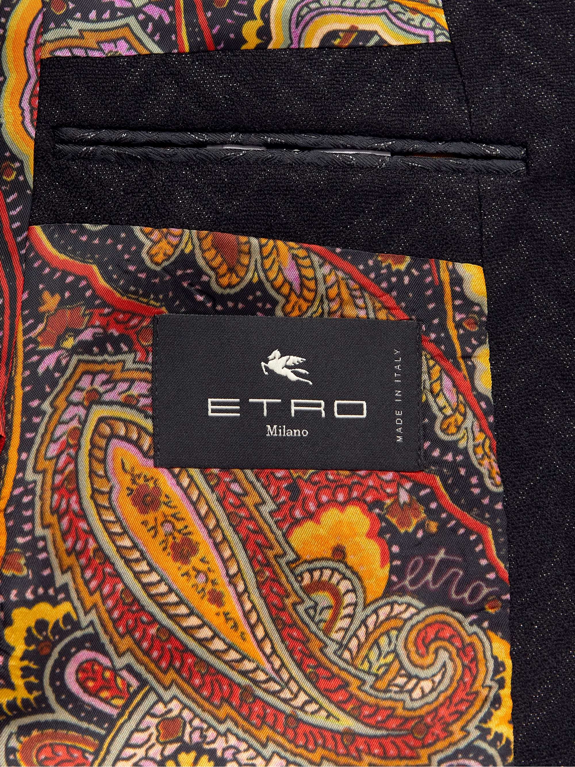 ETRO Metallic Virgin Wool-Blend Twill Tuxedo Jacket
