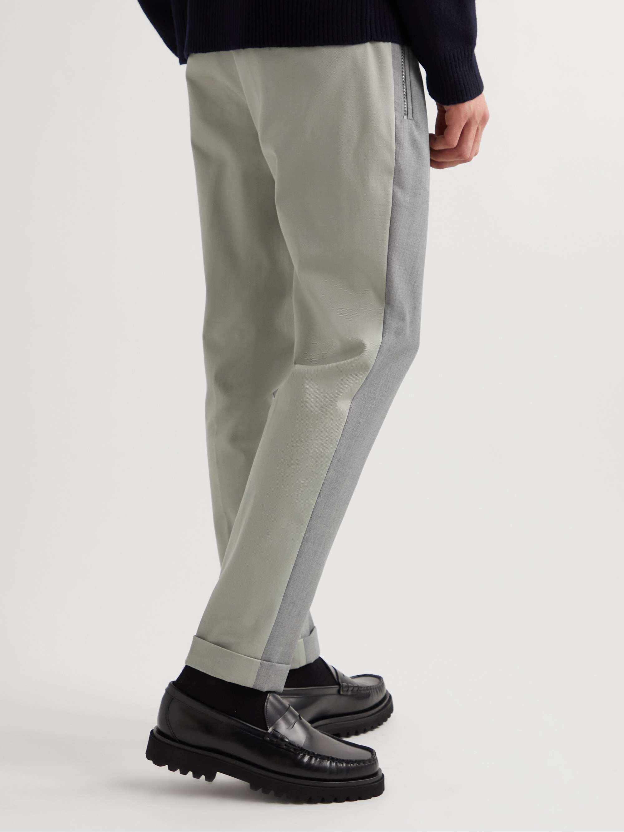 ETRO Straight-Leg Grain de Poudre Wool and Cotton-Blend Twill Trousers