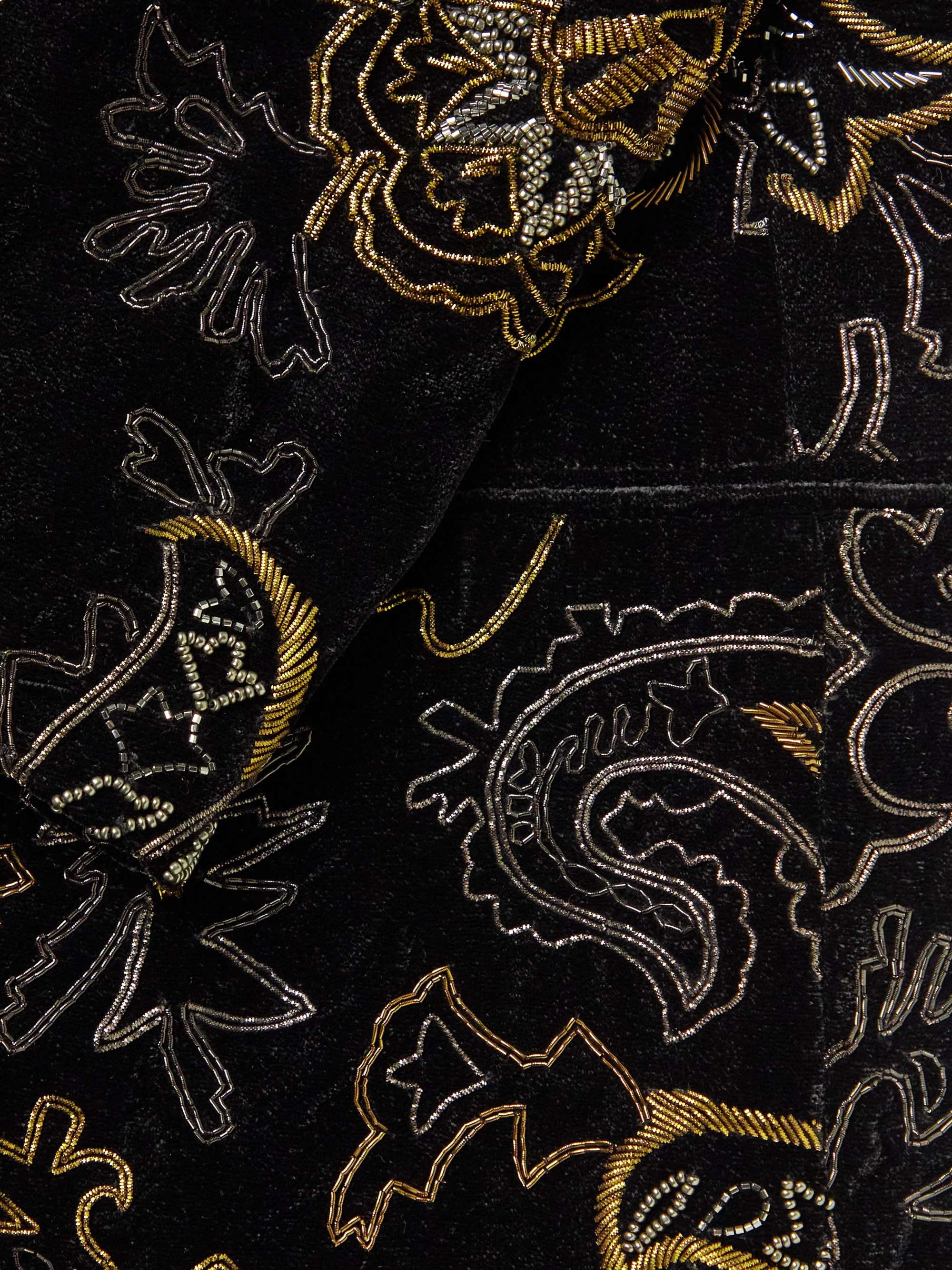 ETRO Metallic Embroidered Velvet Tuxedo Jacket