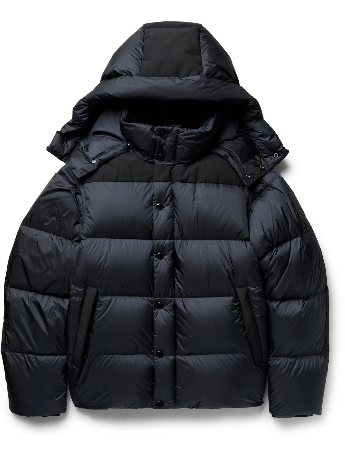 Hooded Panelled Quilted Shell Down Jacket