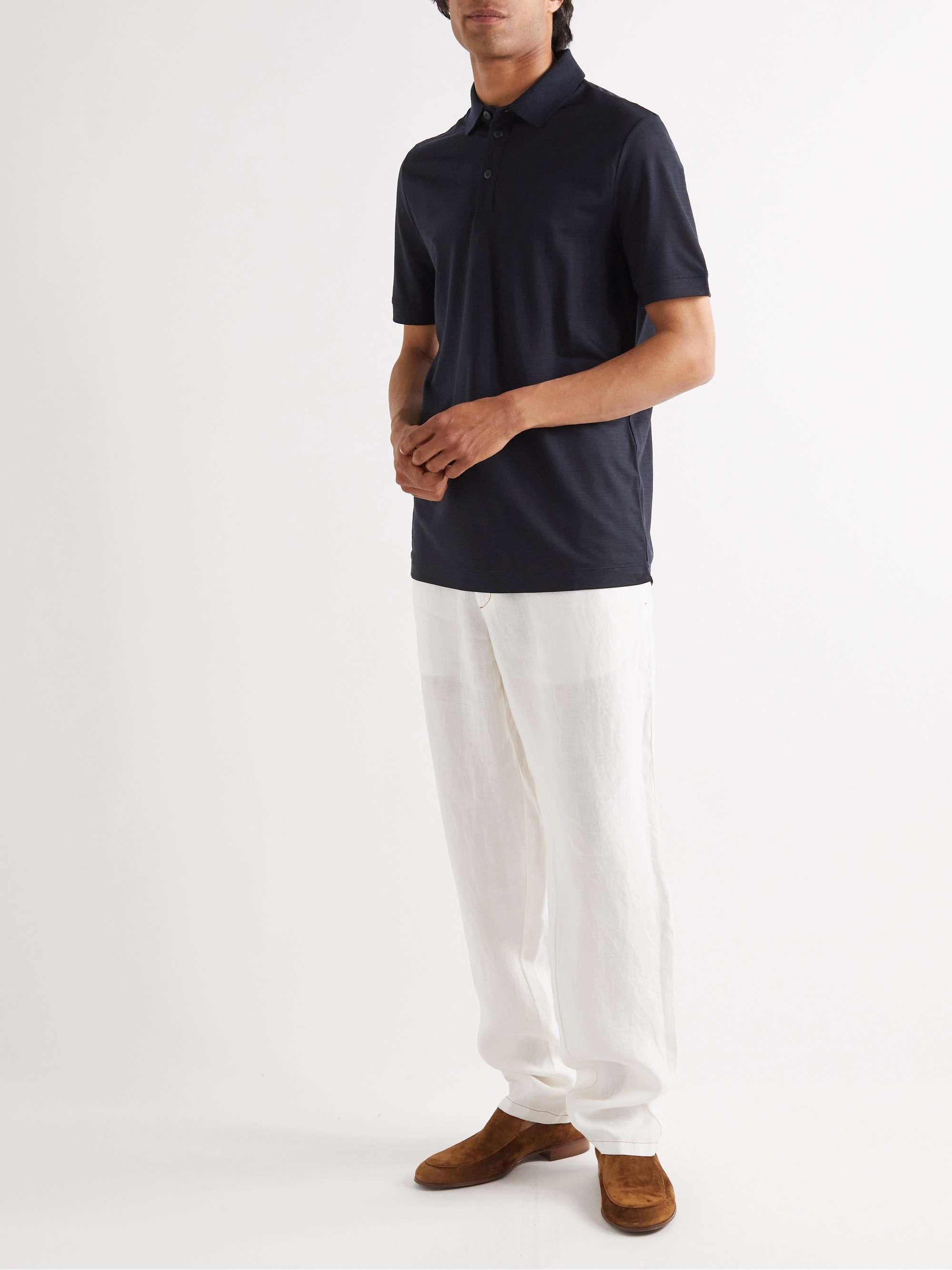 GIORGIO ARMANI Wool Polo Shirt