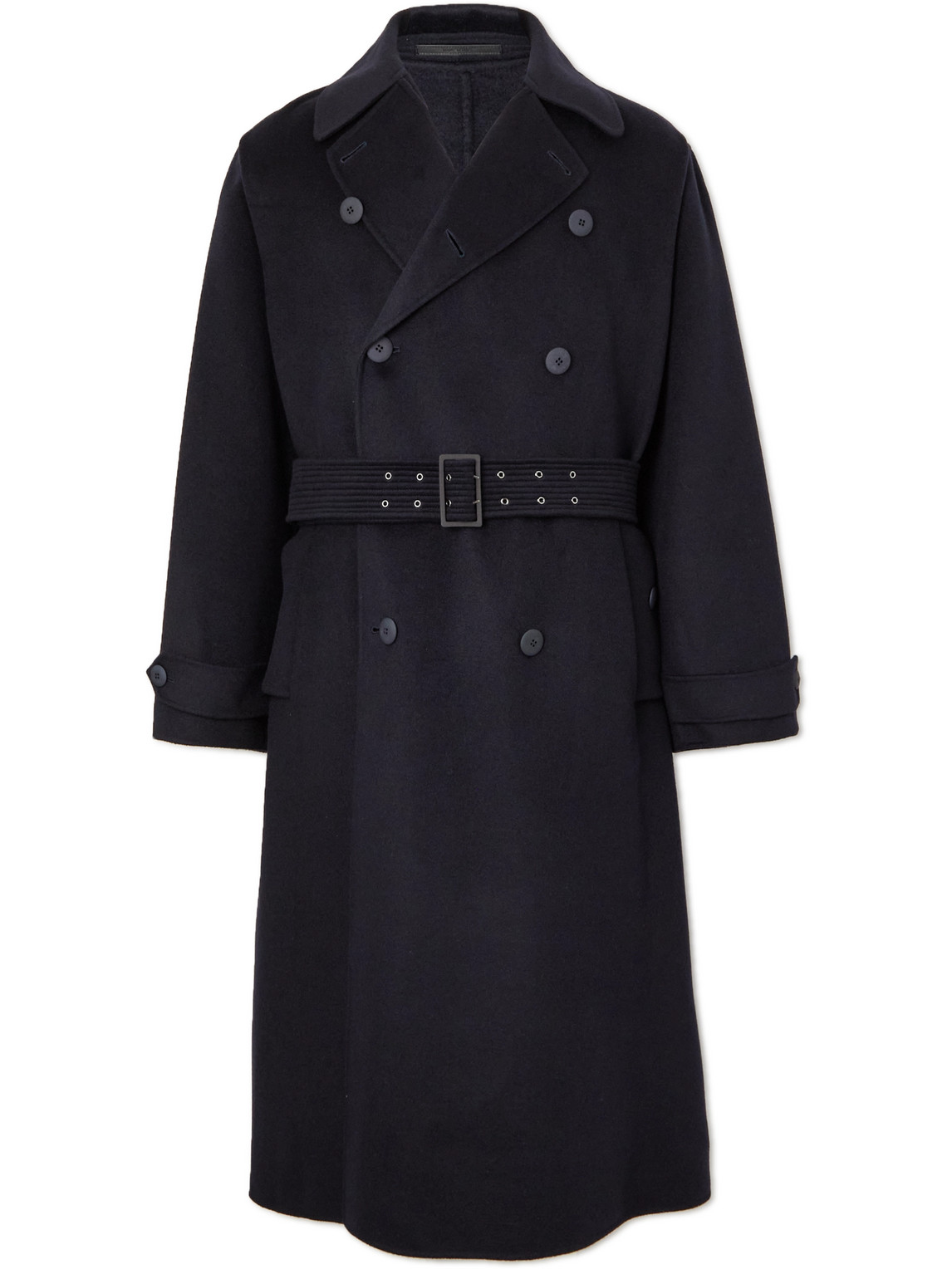 Double-Breasted Belted Cashmere Coat