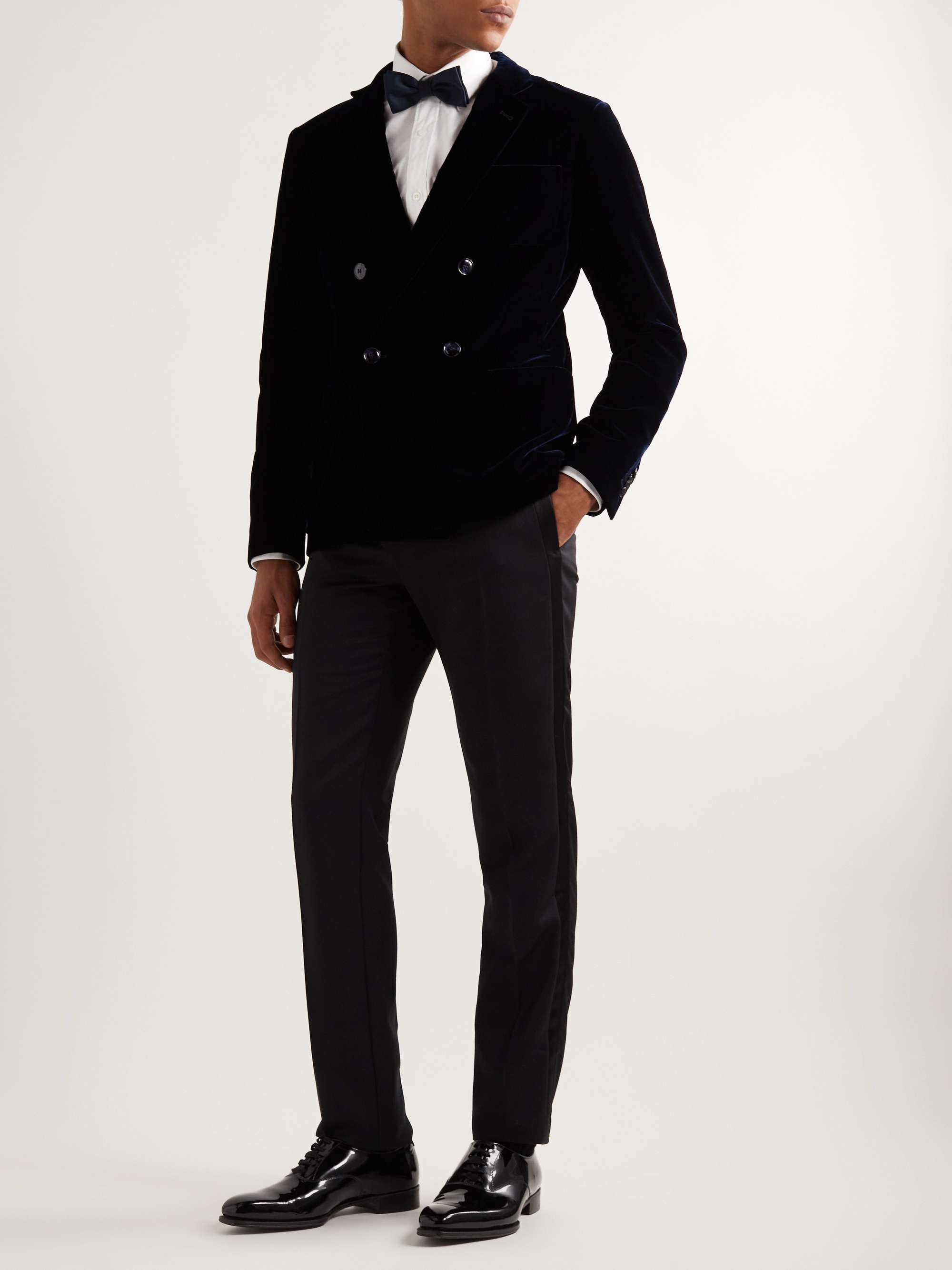 GIORGIO ARMANI Double-Breasted Velvet Tuxedo Jacket