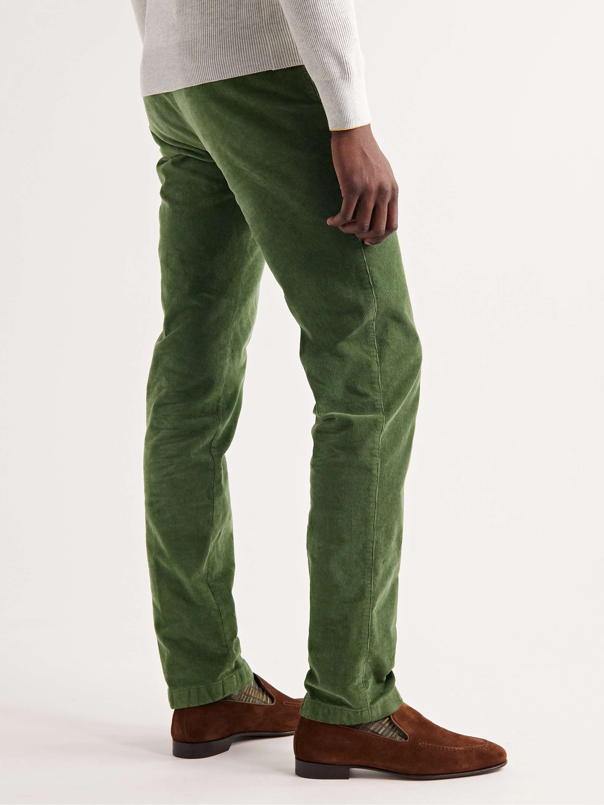 KITON Slim-Fit Cotton and Wool-Blend Corduroy Trousers