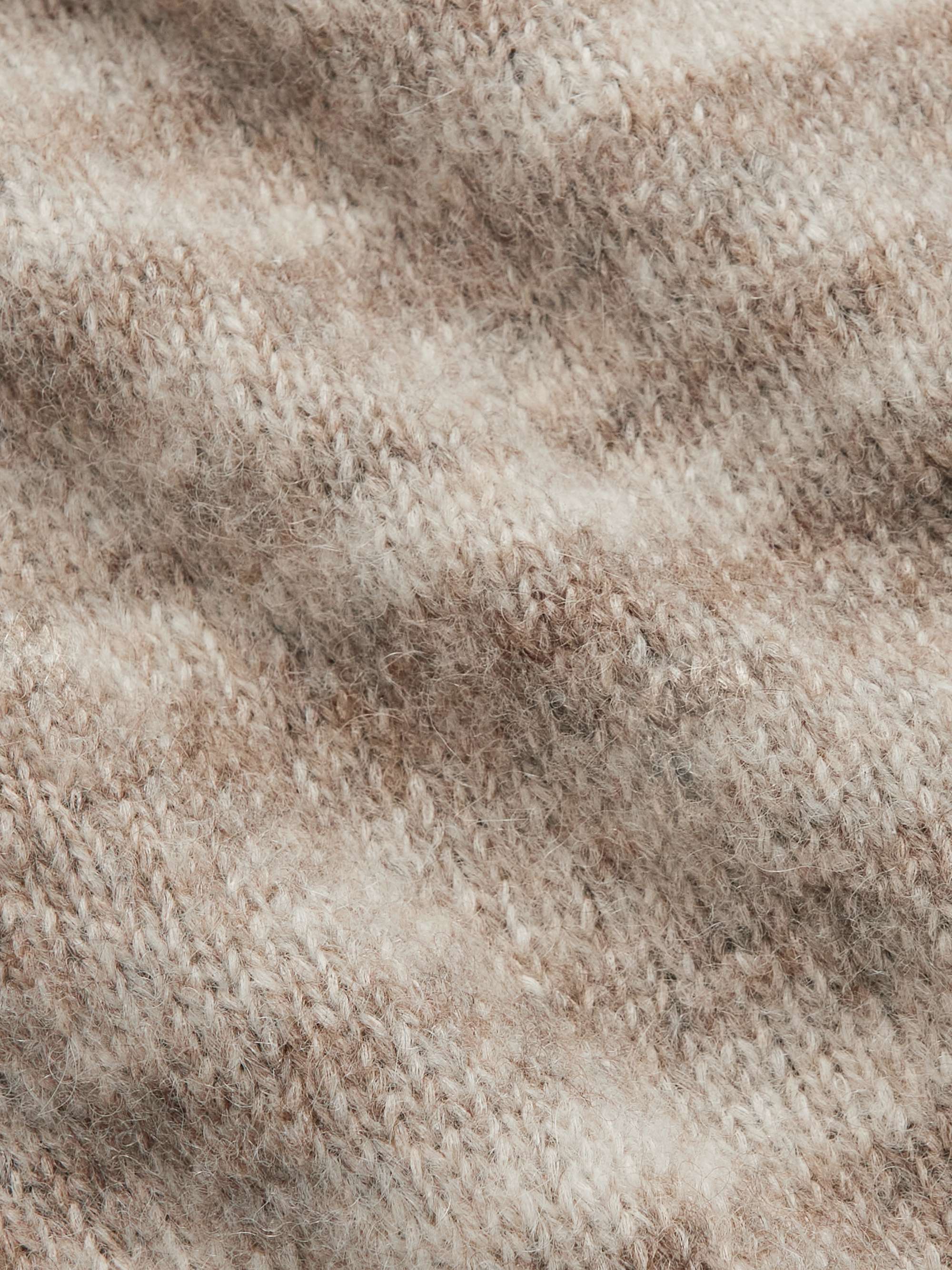 ALTEA Striped Alpaca and Cotton-Blend Cardigan