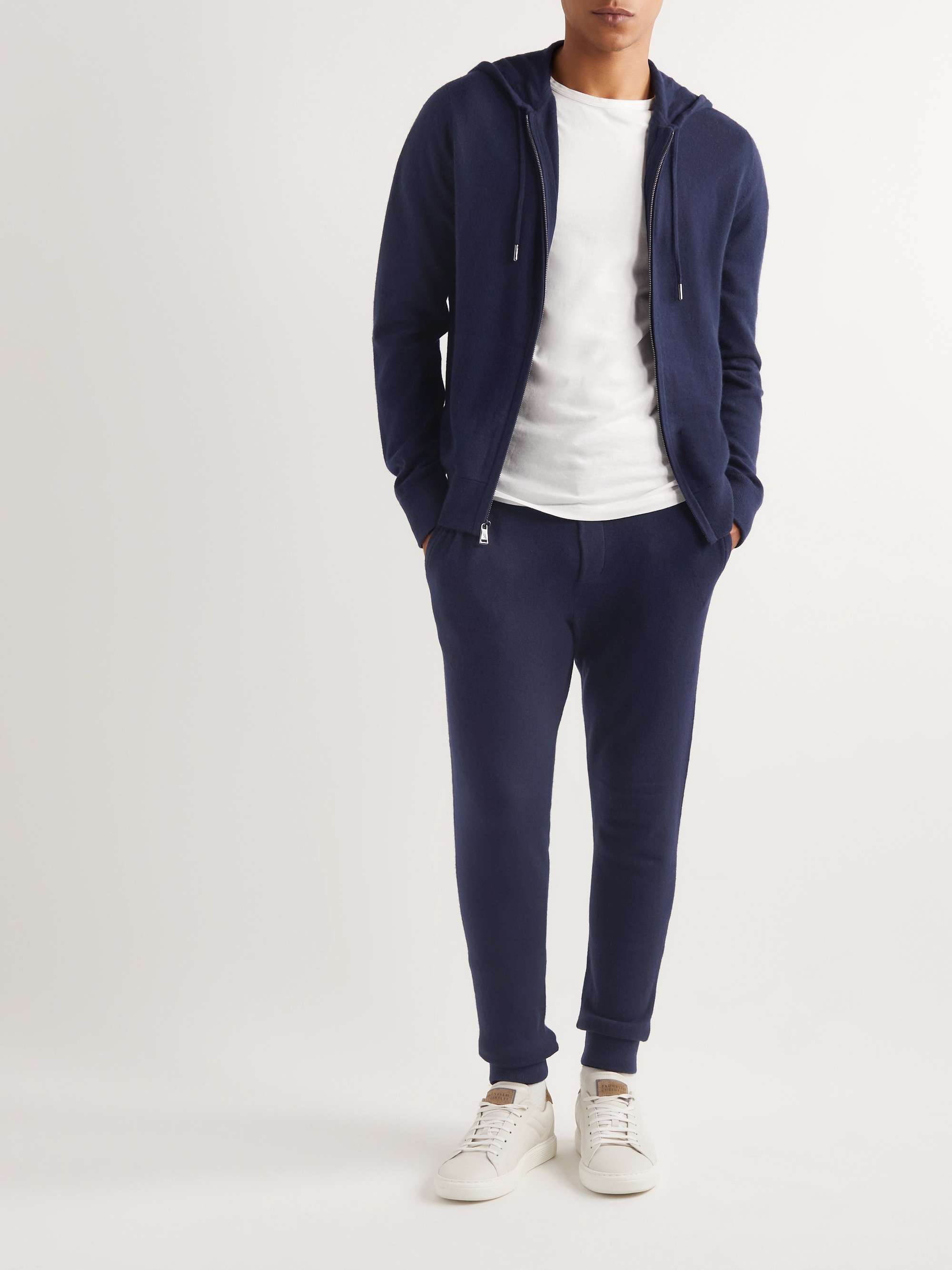 RALPH LAUREN PURPLE LABEL Tapered Wool and Cashmere-Blend Sweatpants