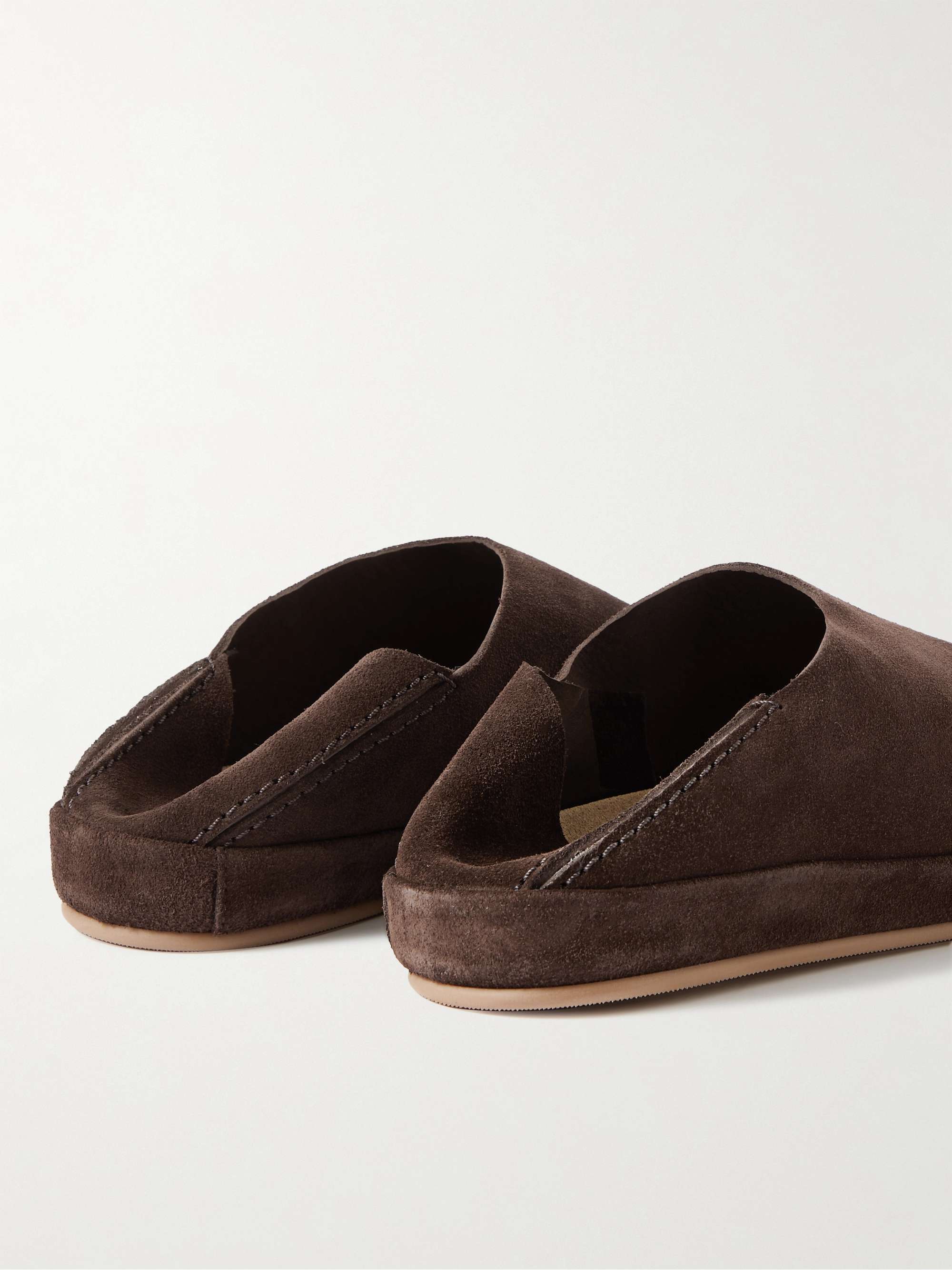 MULO Collapsible-Heel Suede Loafers