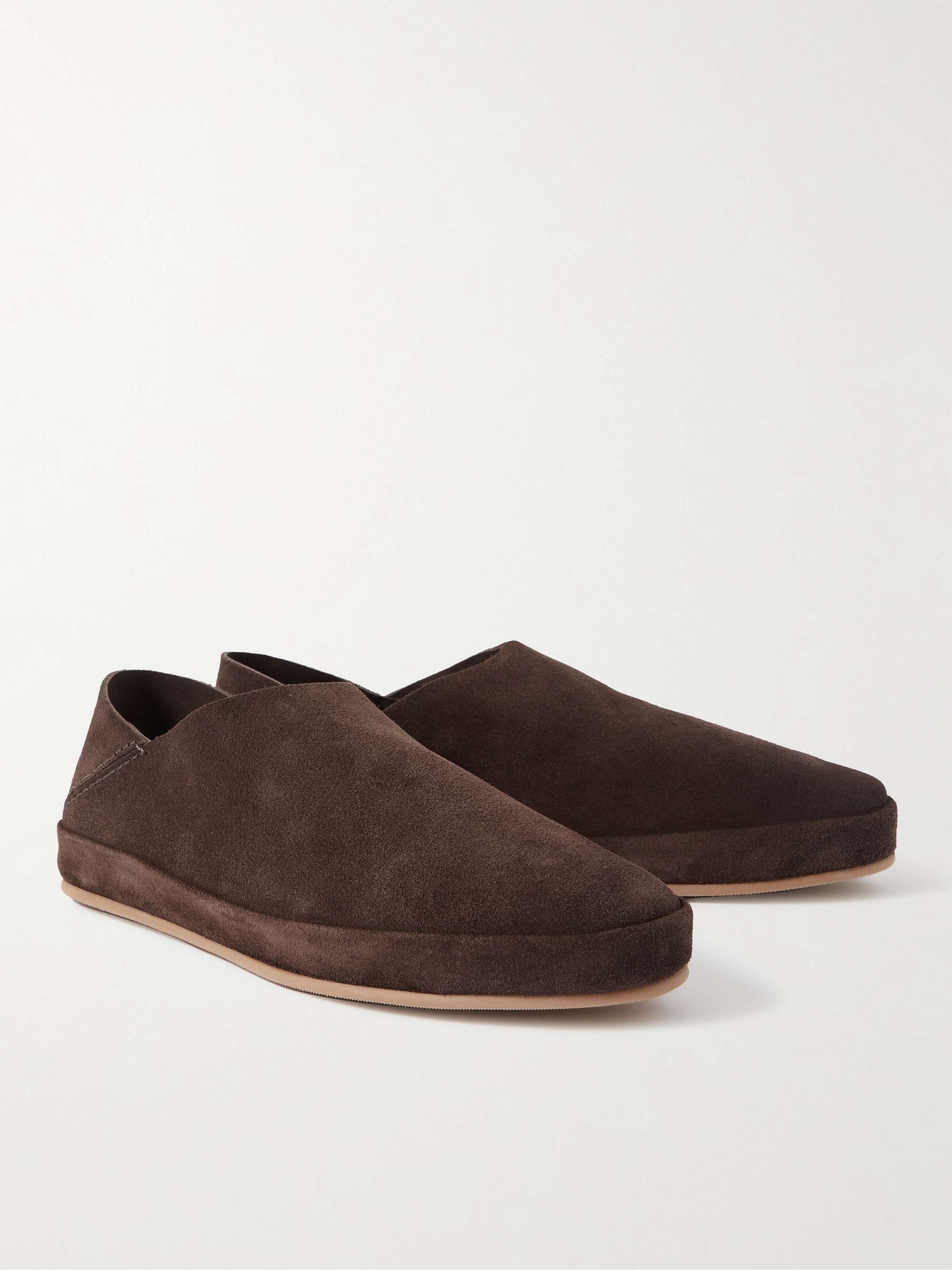 MULO Collapsible-Heel Suede Loafers