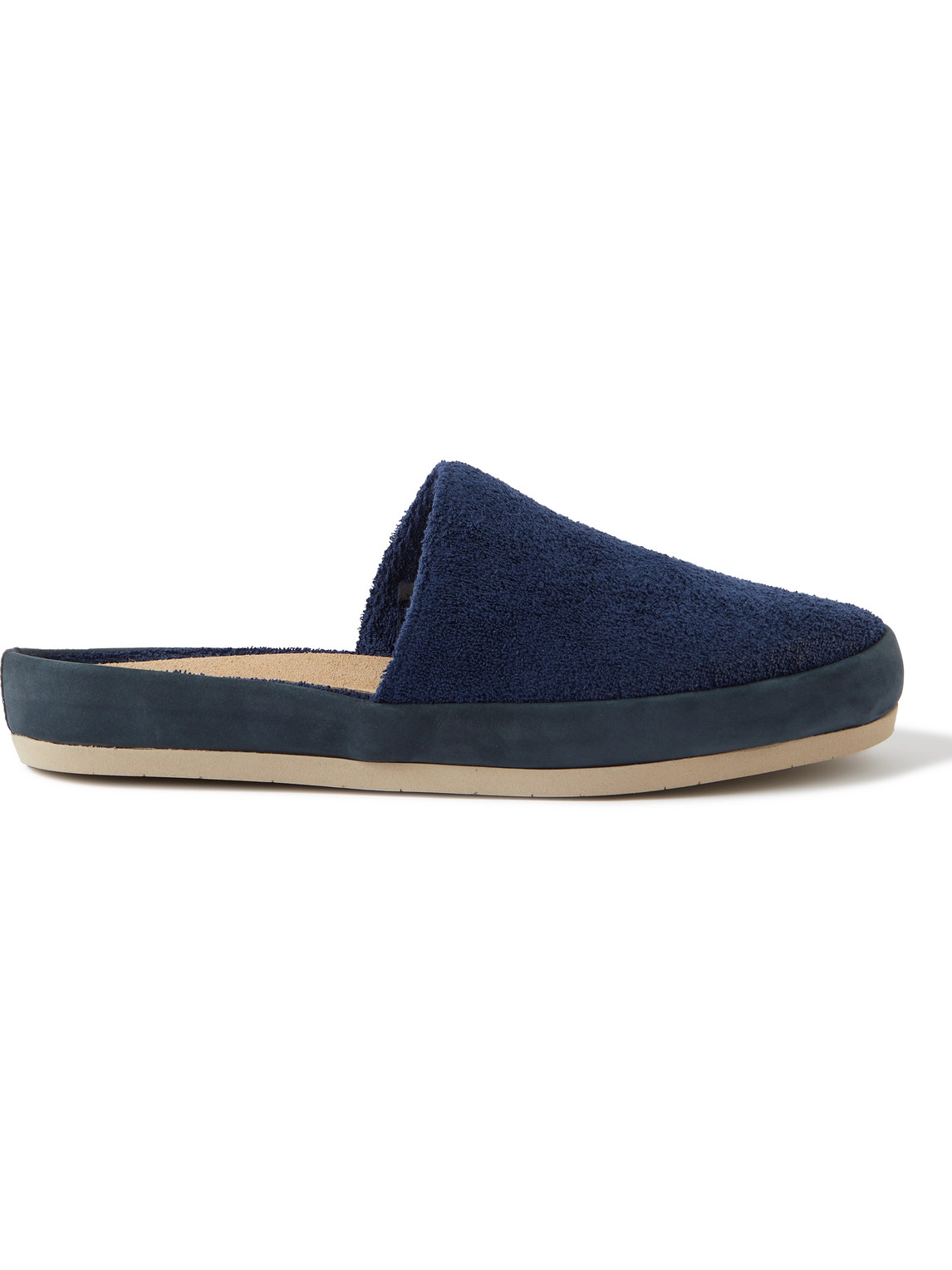 Mulo Terry Slippers In Blue