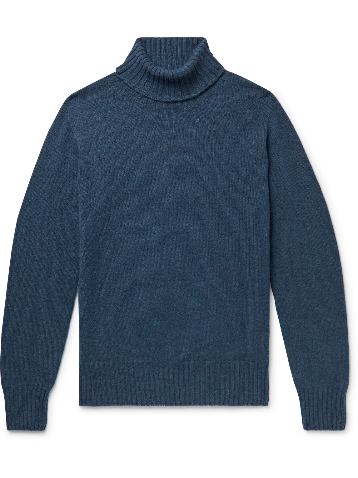 Altea Cashmere, Mohair And Wool-blend Rollneck Sweater In Blue
