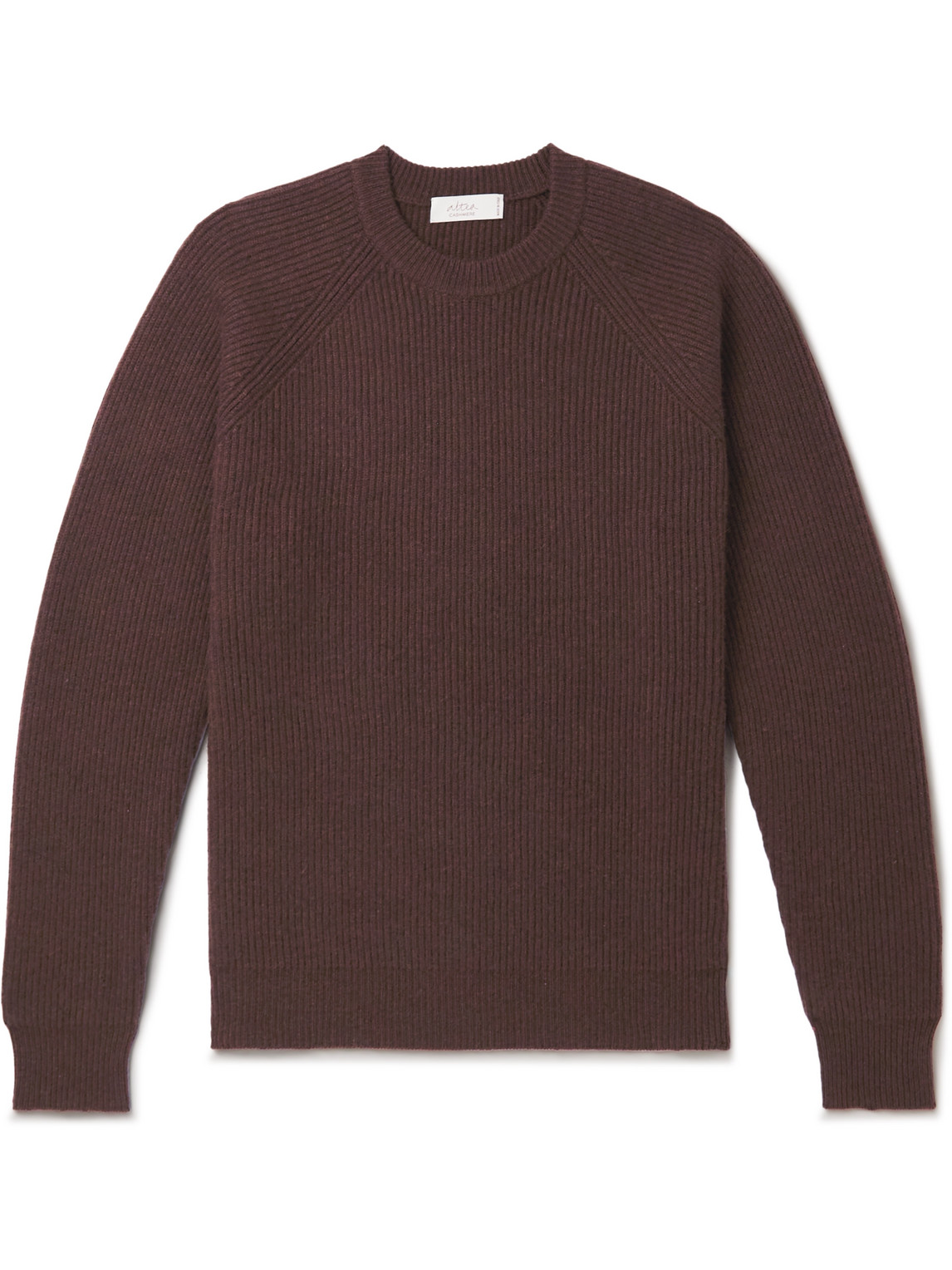 Altea Ribbed Cashmere Sweater In Brown