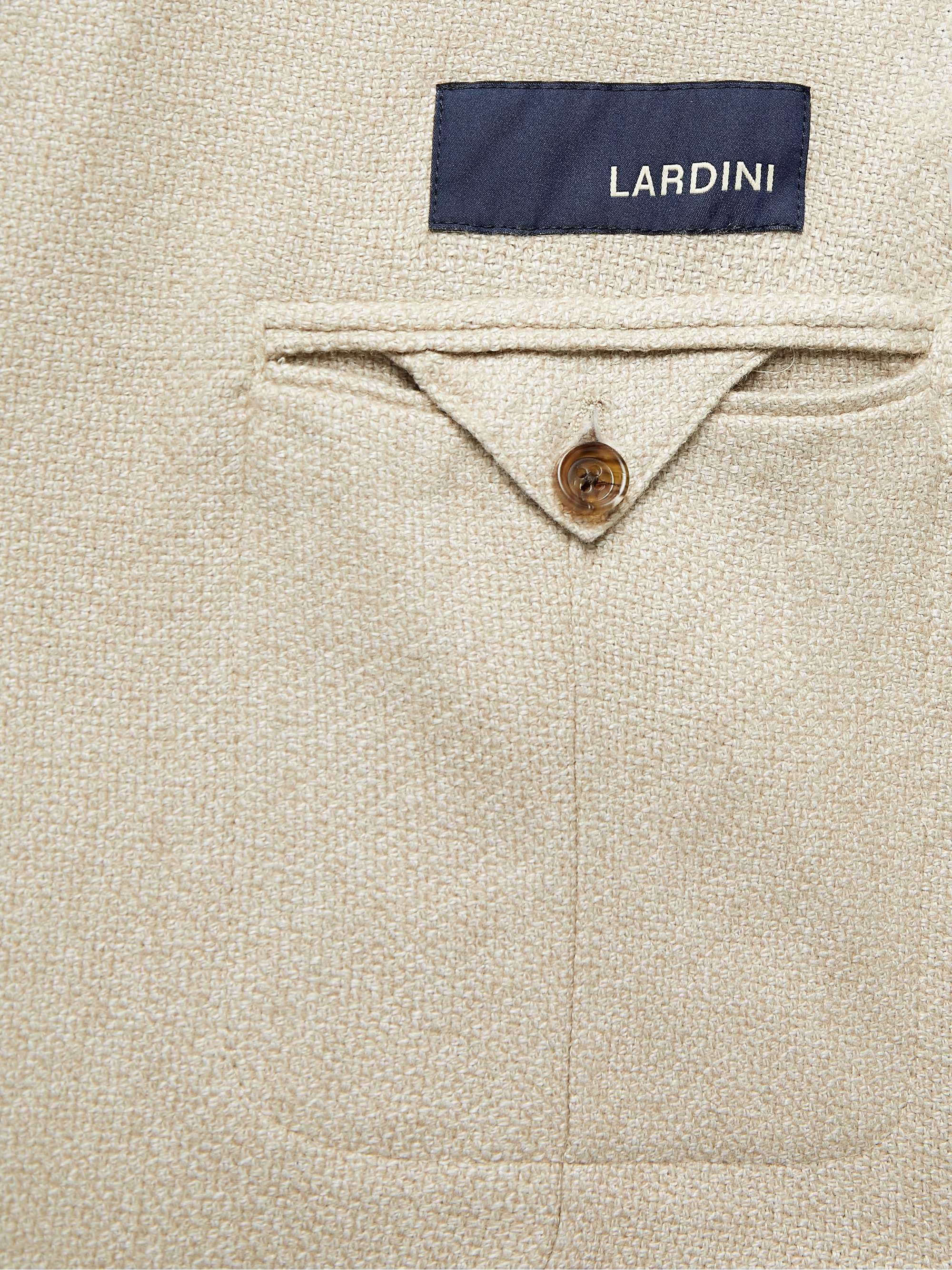 LARDINI Slim-Fit Basketweave Silk and Cashmere-Blend Blazer