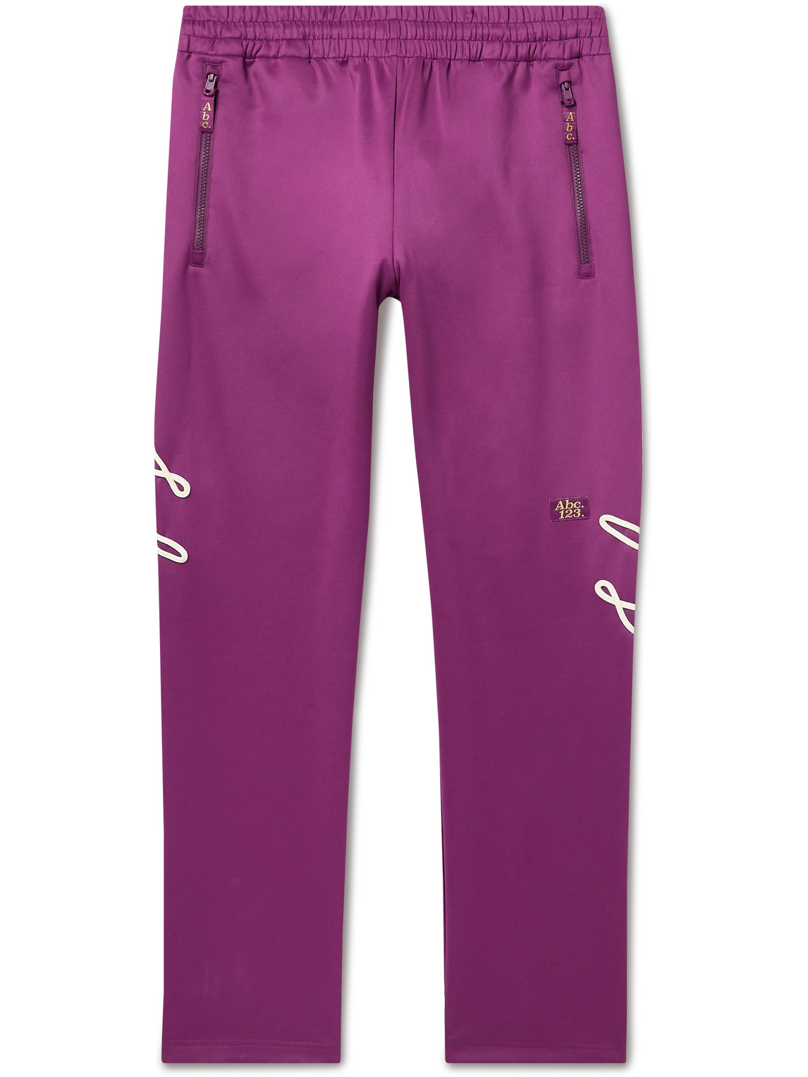 Abc. 123. Logo-appliquéd Jersey Track Pants In Purple