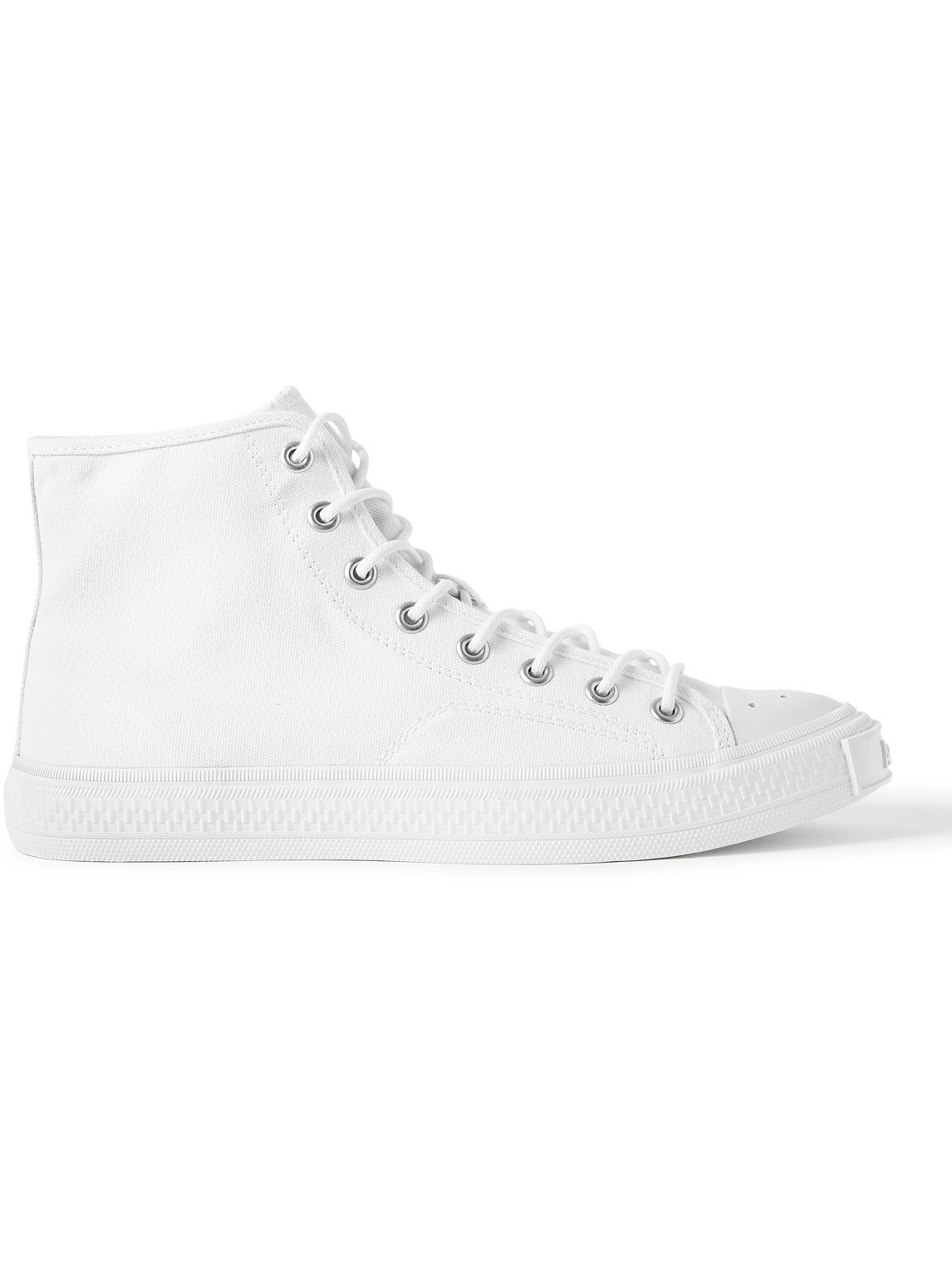 ACNE STUDIOS RUBBER-TRIMMED CANVAS HIGH-TOP SNEAKERS