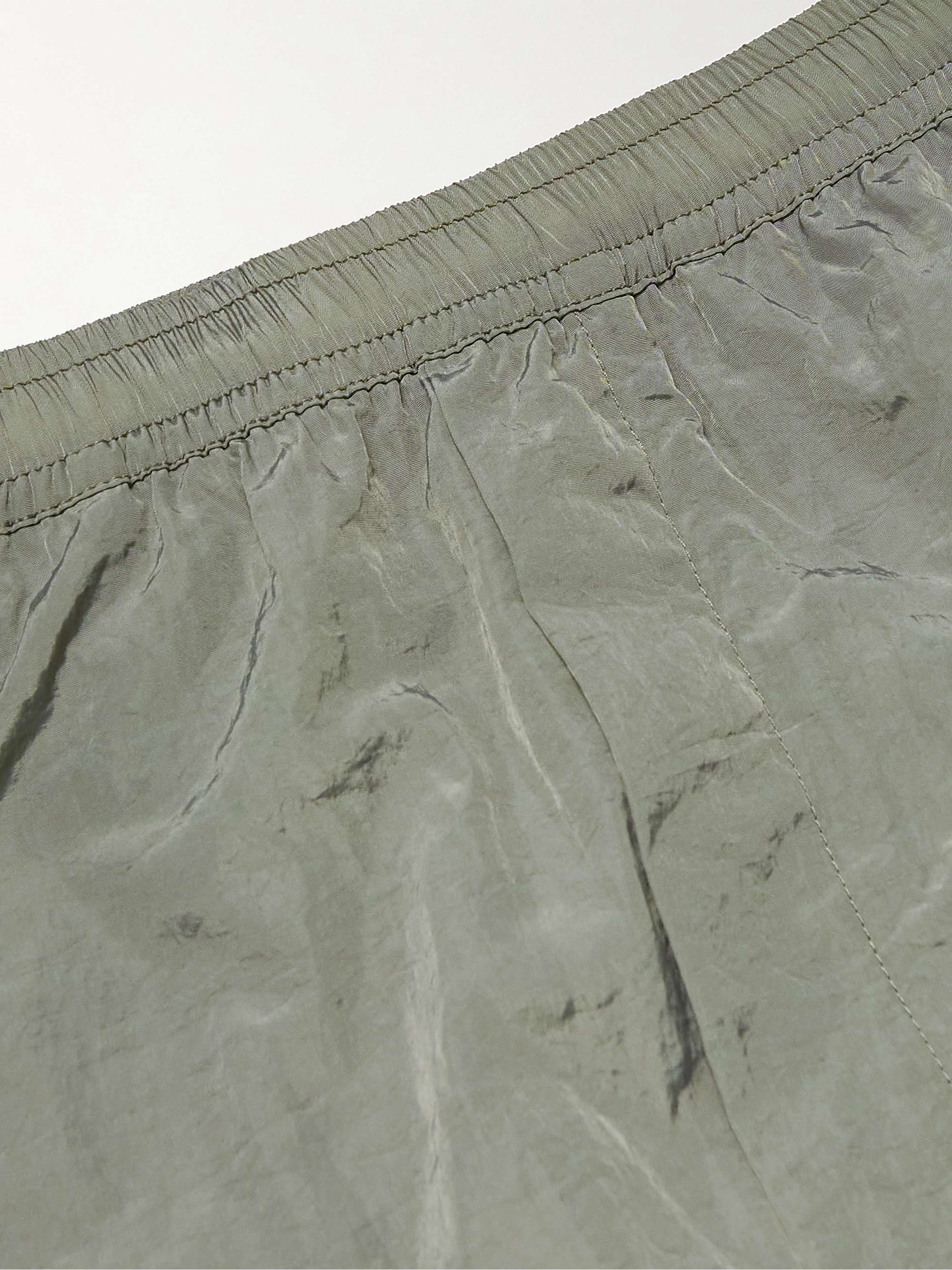 ACNE STUDIOS Velvet-Trimmed Zip-Detailed Shell Track Pants