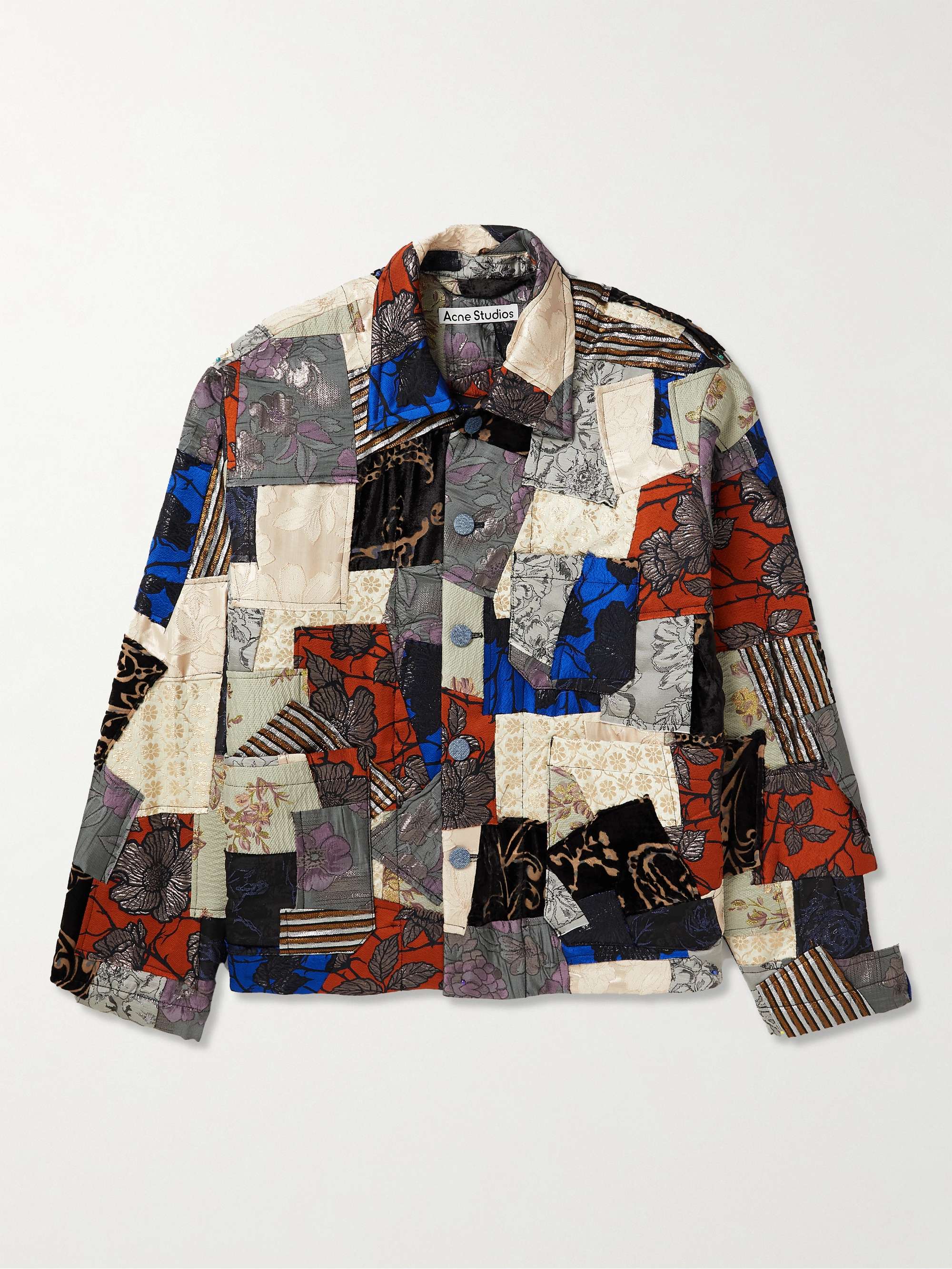 ACNE STUDIOS Patchwork Embroidered Metallic Jacquard Jacket
