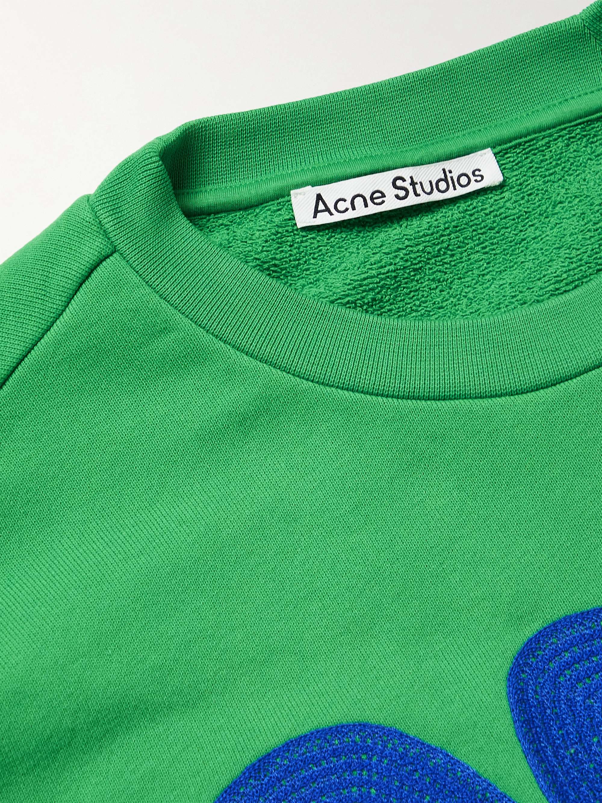 ACNE STUDIOS Oversized Logo-Embroidered Organic Cotton-Jersey Sweatshirt